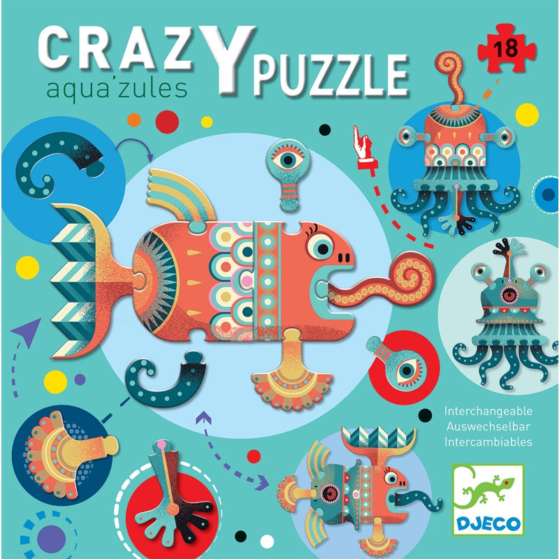 Óriás puzzle - Vízi-szörny, 18 db-os - Aqua'zules - 0