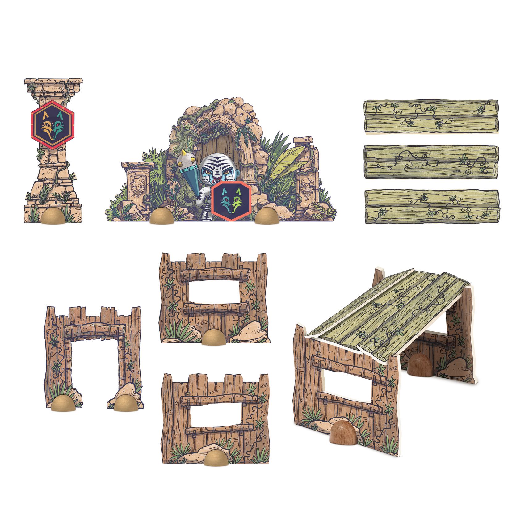 Arty Toys Óriás puzzle - Bestiák birodalma, 18 db-os - Puzzl’Up Voras Furious - 3