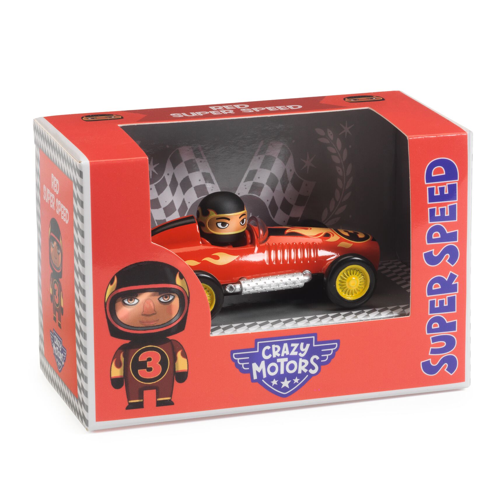 CRAZY MOTORS játékautó - Vörös láng - Red Super Speed - 0