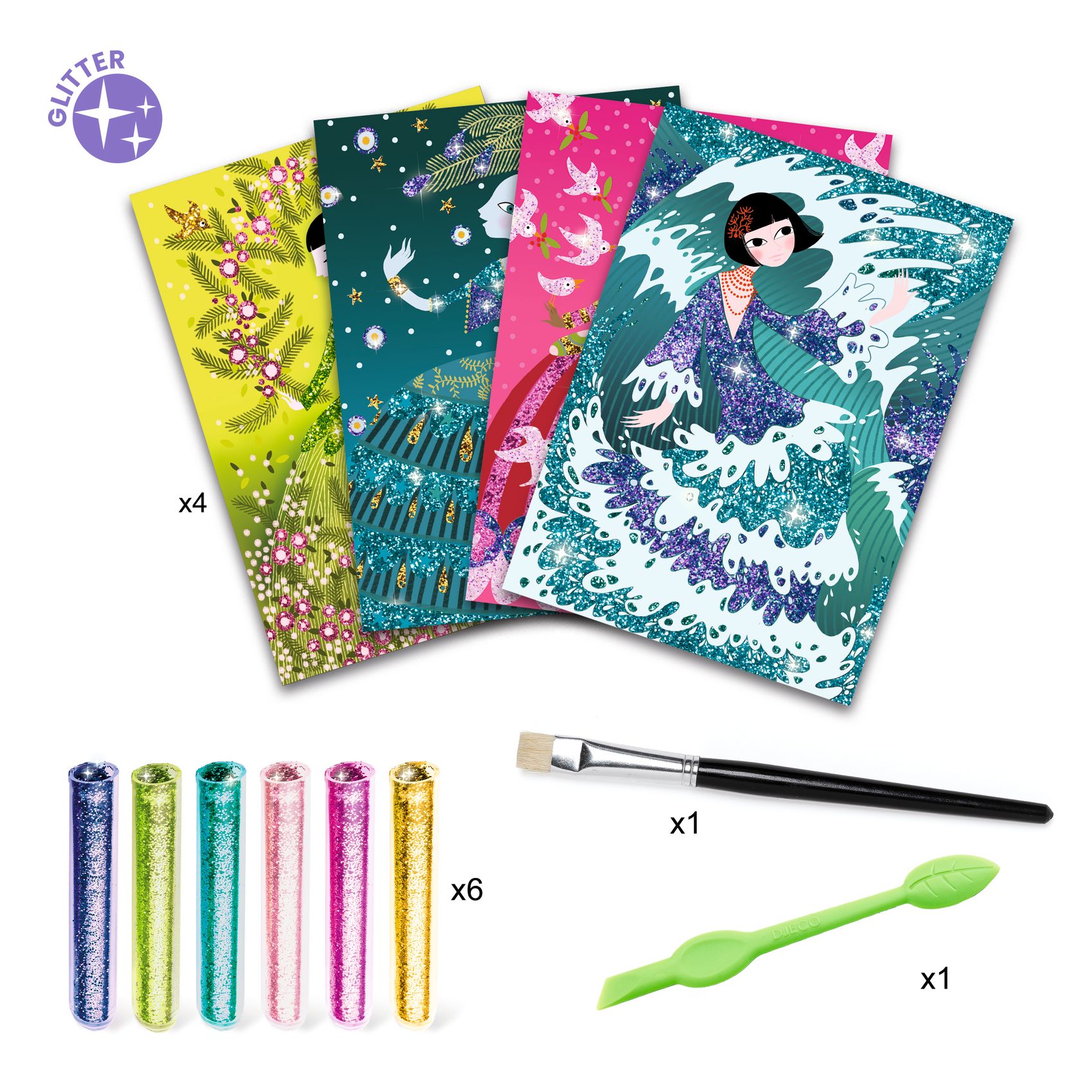 Csillámkép készítés - Csillogó ruhák - Glitter dresses - 2