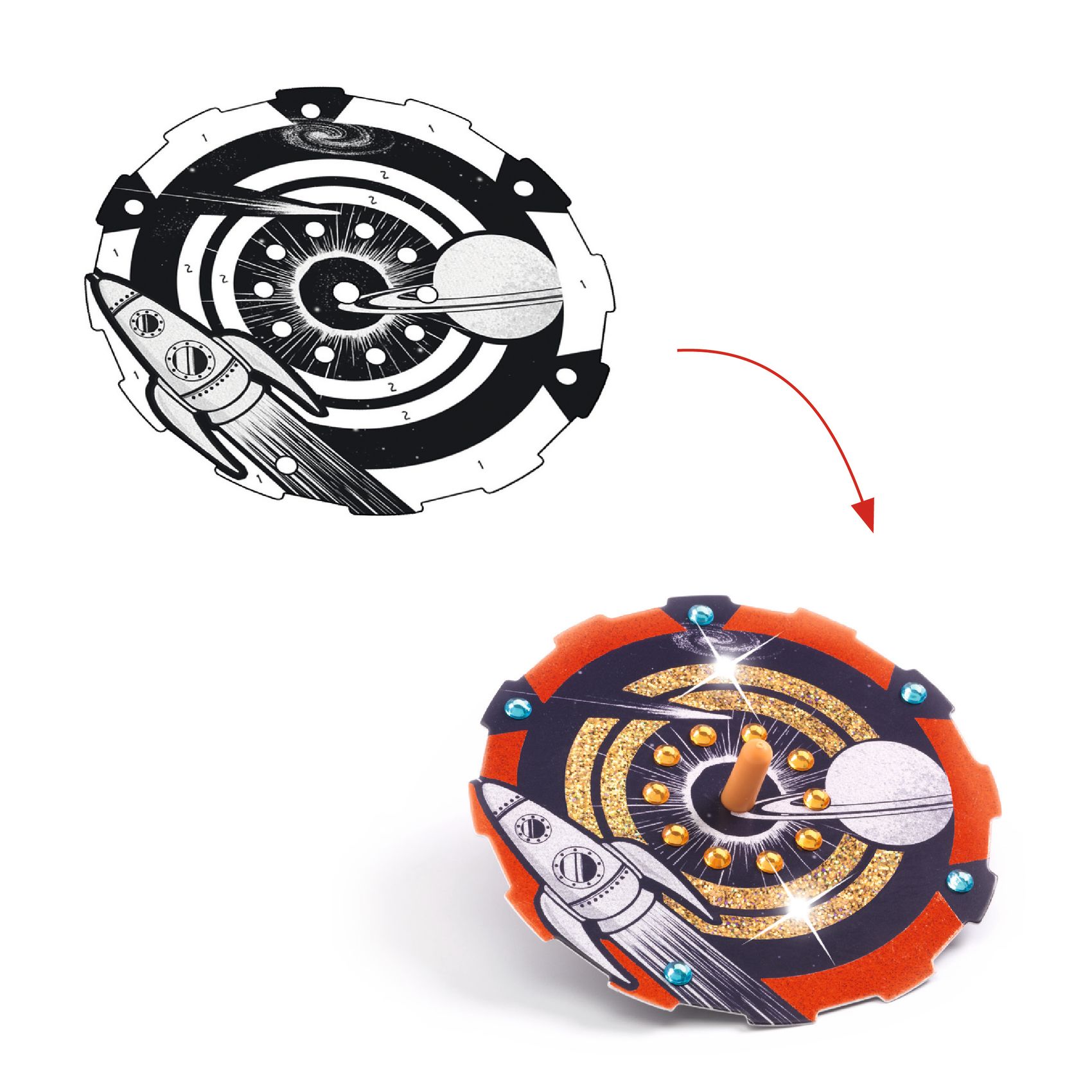 Csináld magad! - Színkeverő pörgettyű világűrben - Hypno cosmos - 2