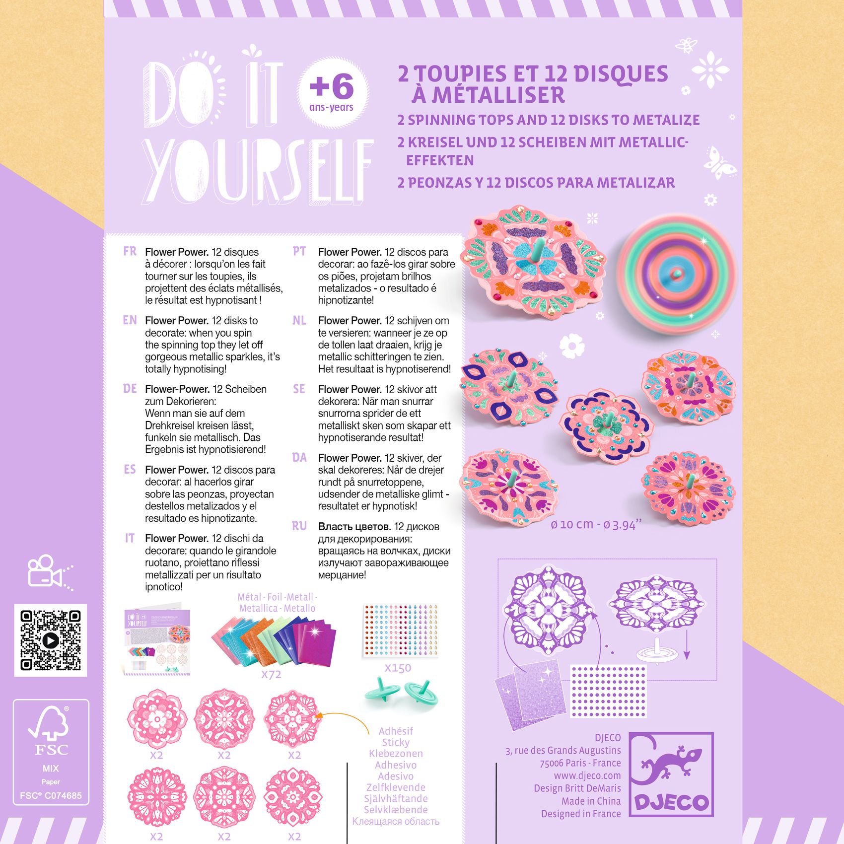 Csináld magad! - Színkeverő pörgettyű virágokkal - Flower Power - 7