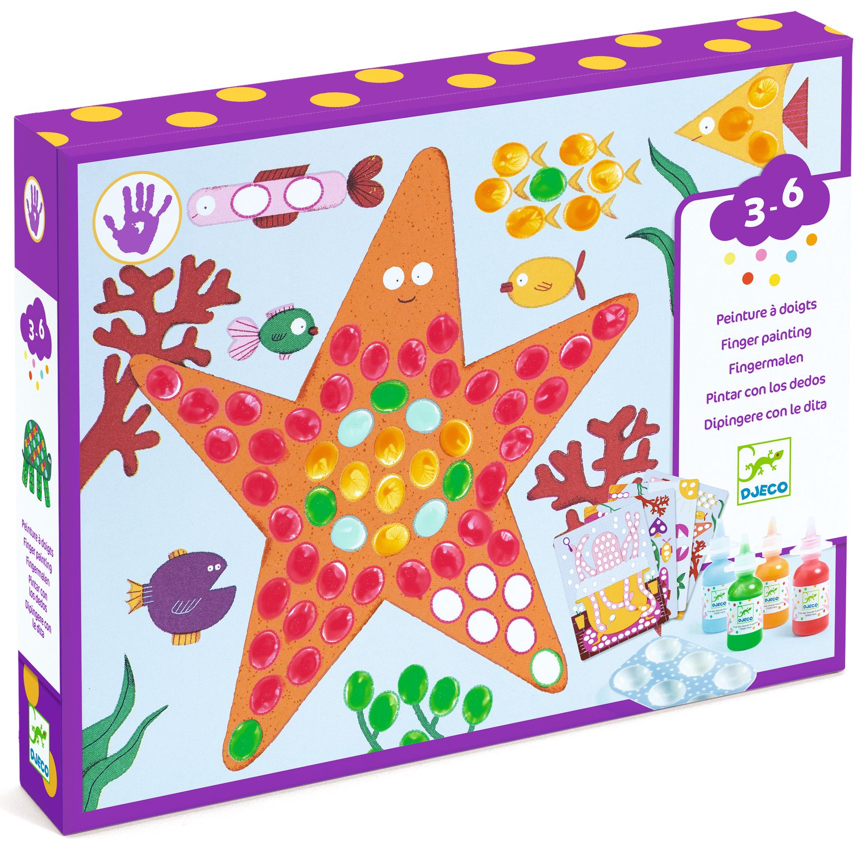 Ujjfestés - Pöttyök és tengeri herkentyűk - Finger painting, Dots and fish - 0