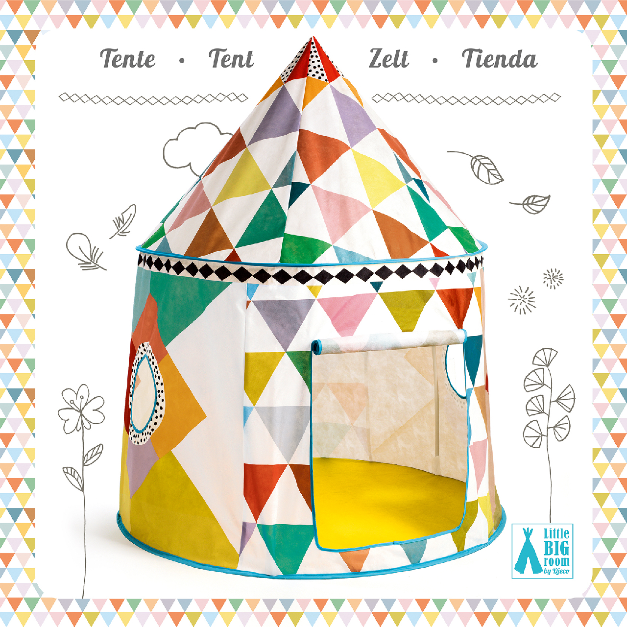 Djeco sátrak - Színes játszósátor - Multicolored tent  - 1