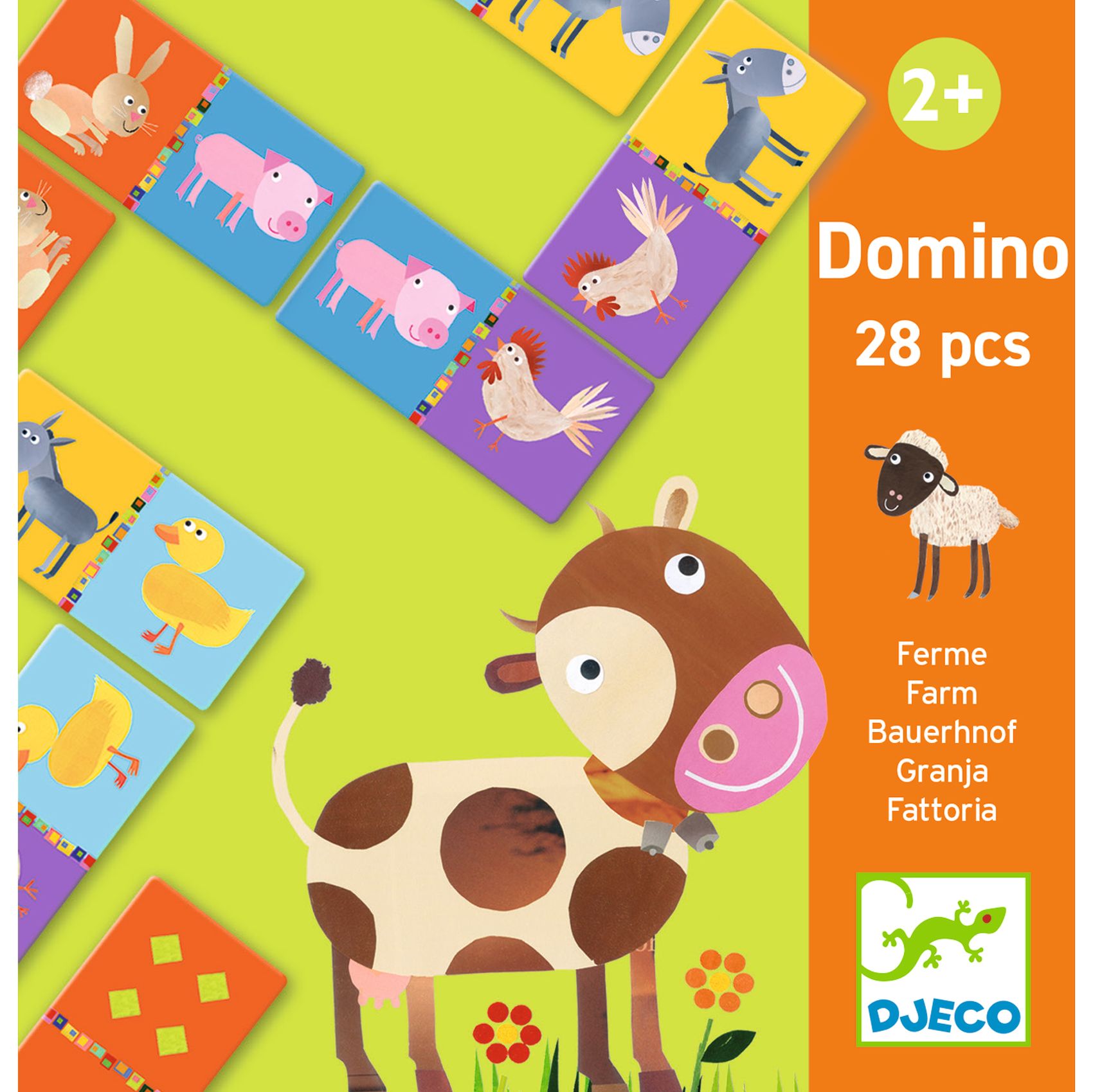 Domino játék - Tanya, 28 db-os - Farm - 2