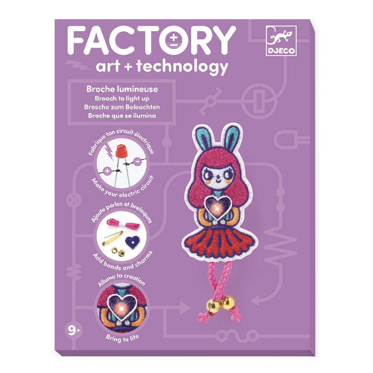 E-textil műhely - Nyuszilány kitűző - Brooch - Bunny girl - 0