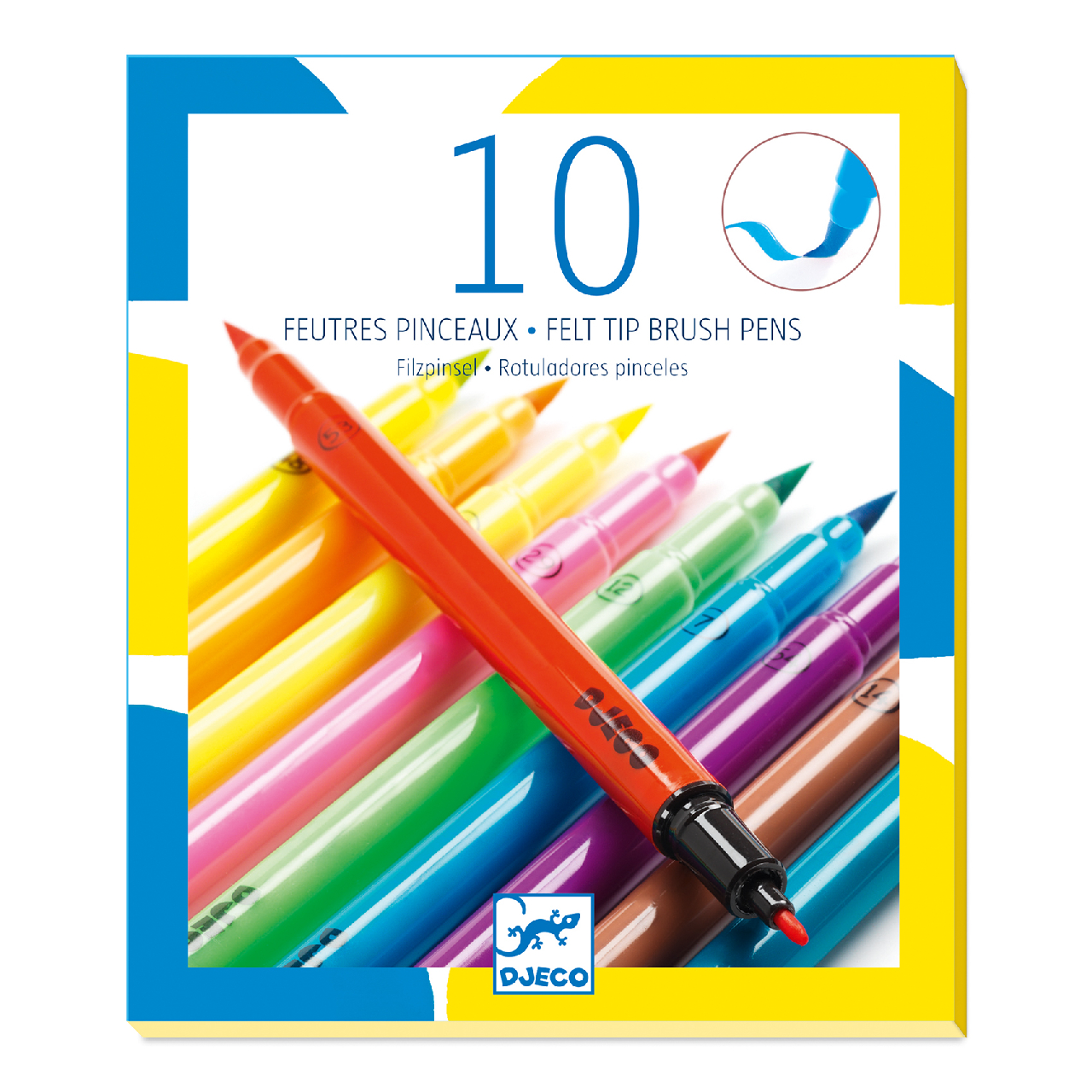 Ecsetfilc készlet - 10 ragyogó szín - Pop colors - 1
