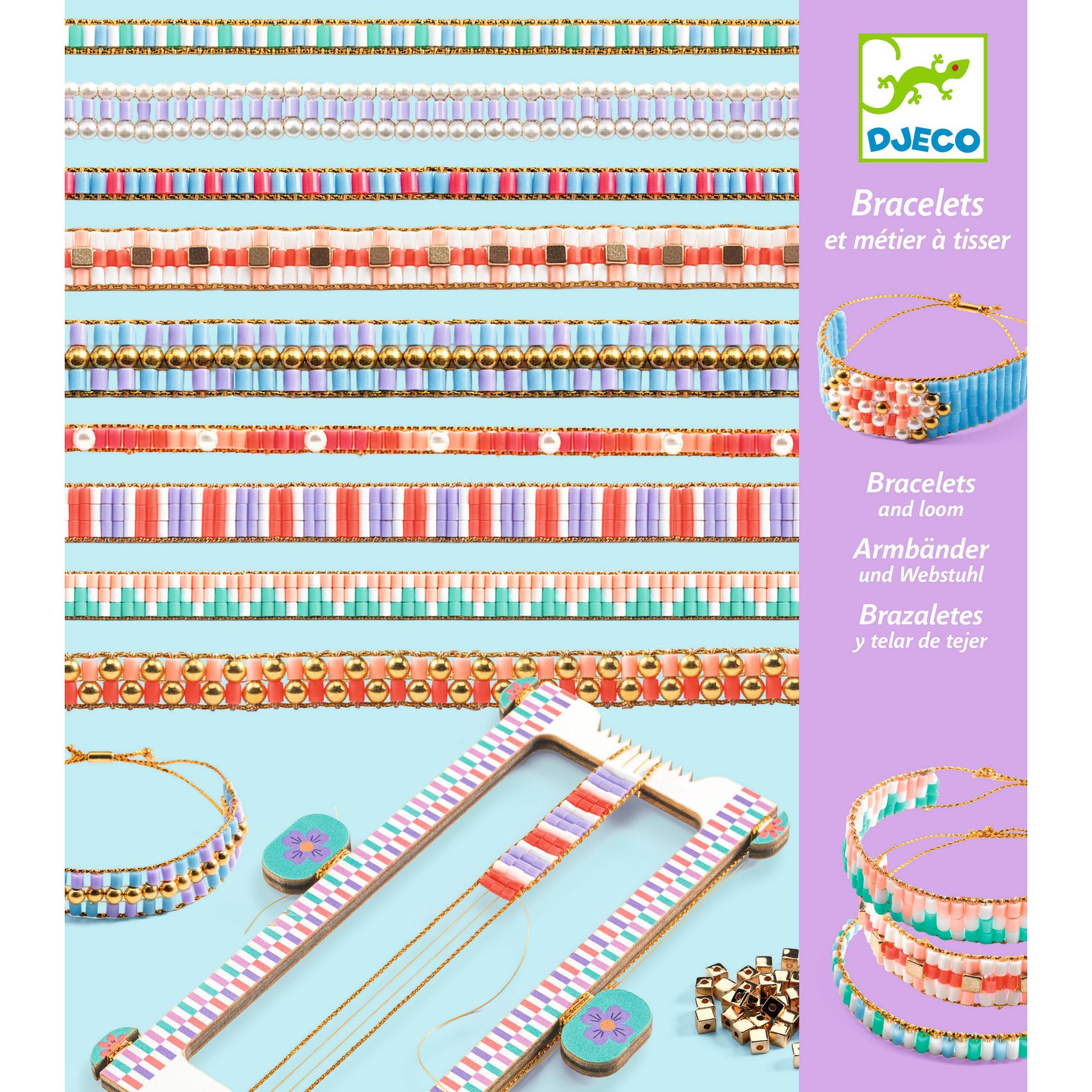 Ékszerkészítő készlet - Karkötők szövése különböző gyöngyökből - Large beads - 3