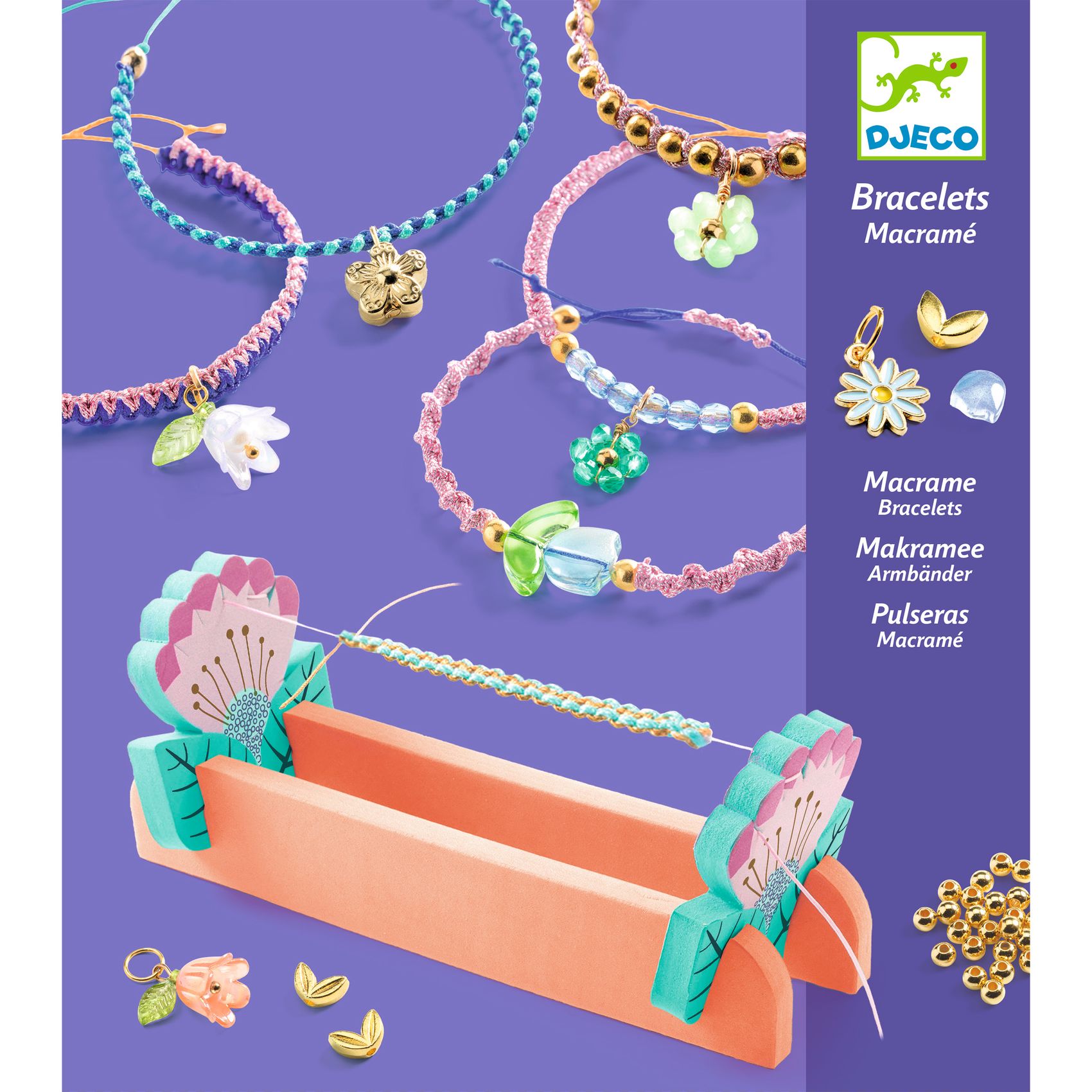 Ékszerkészítő készlet - Kék makramé karkötők - Blue macrame bracelets - 1