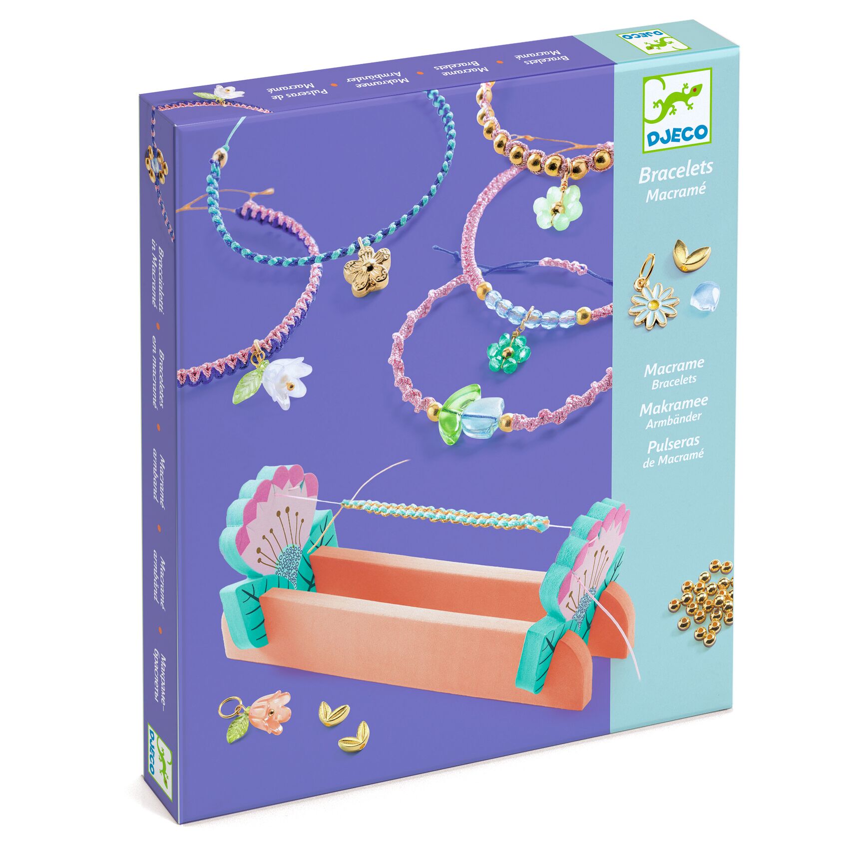 Ékszerkészítő készlet - Kék makramé karkötők - Blue macrame bracelets - 0
