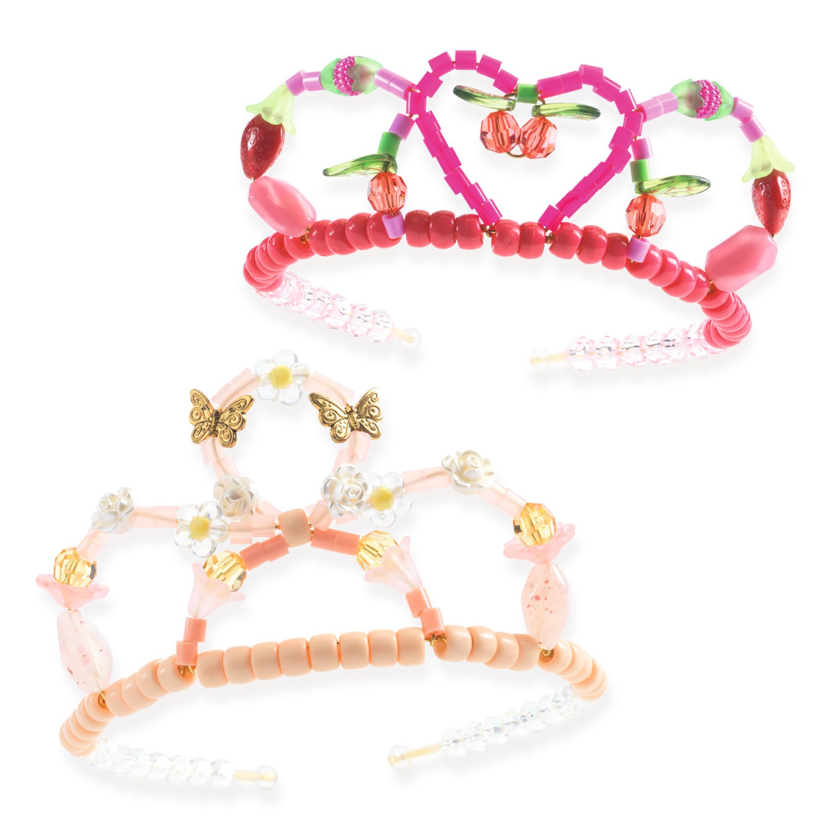 Ékszerkészítő készlet - Páros tiara, pink - Duo of tiaras, Pink - 1