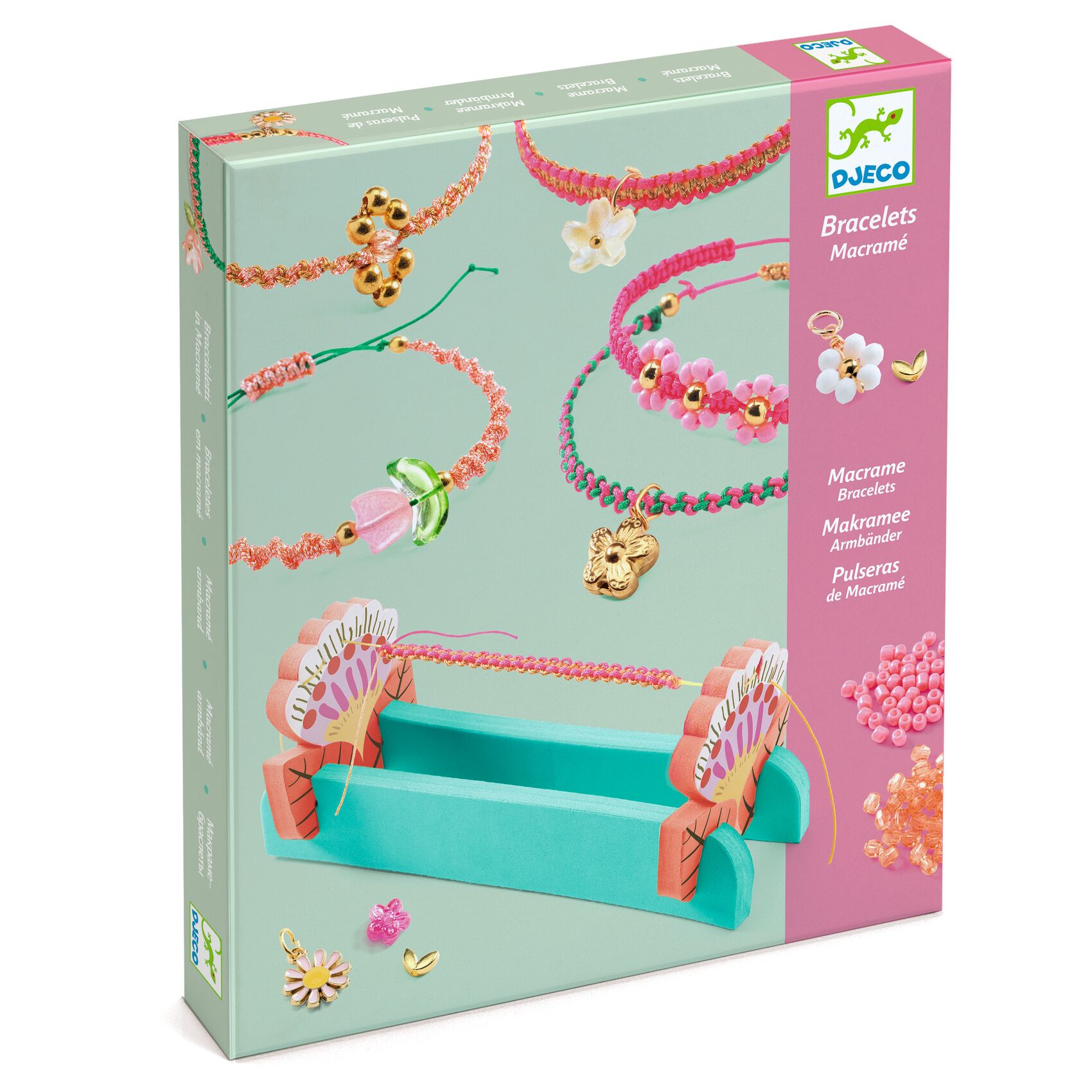 Ékszerkészítő készlet - Rózsaszín makramé karkötők - Pink macrame bracelets - 0