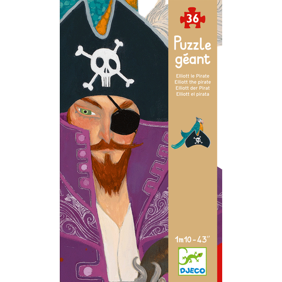 Óriás puzzle - Kalóz Éliás, 36 db-os - Elliott the pirate - 0