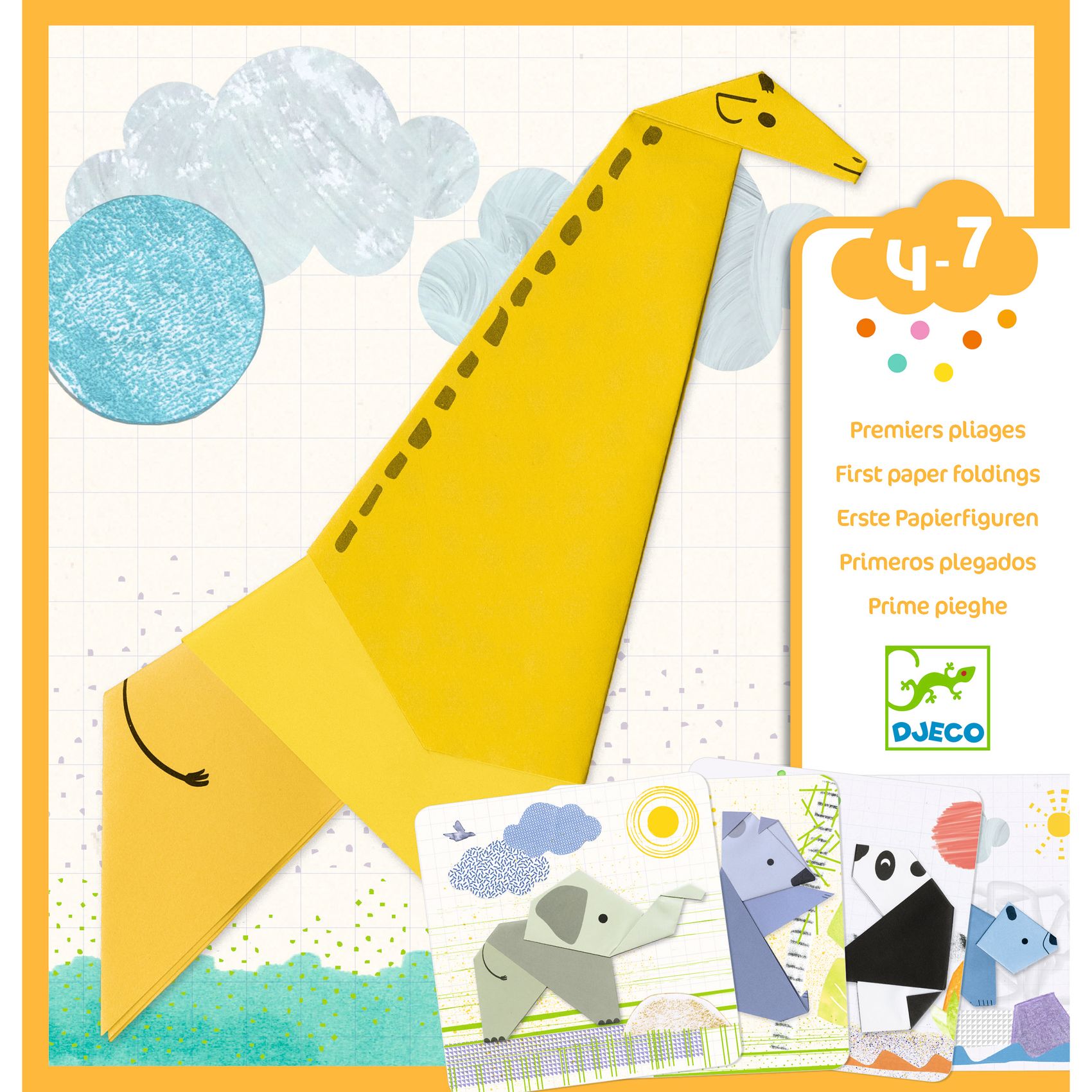 Első papírhajtogatások - 1, 2, 3… hajtás! - 1, 2, 3… fold! - 4