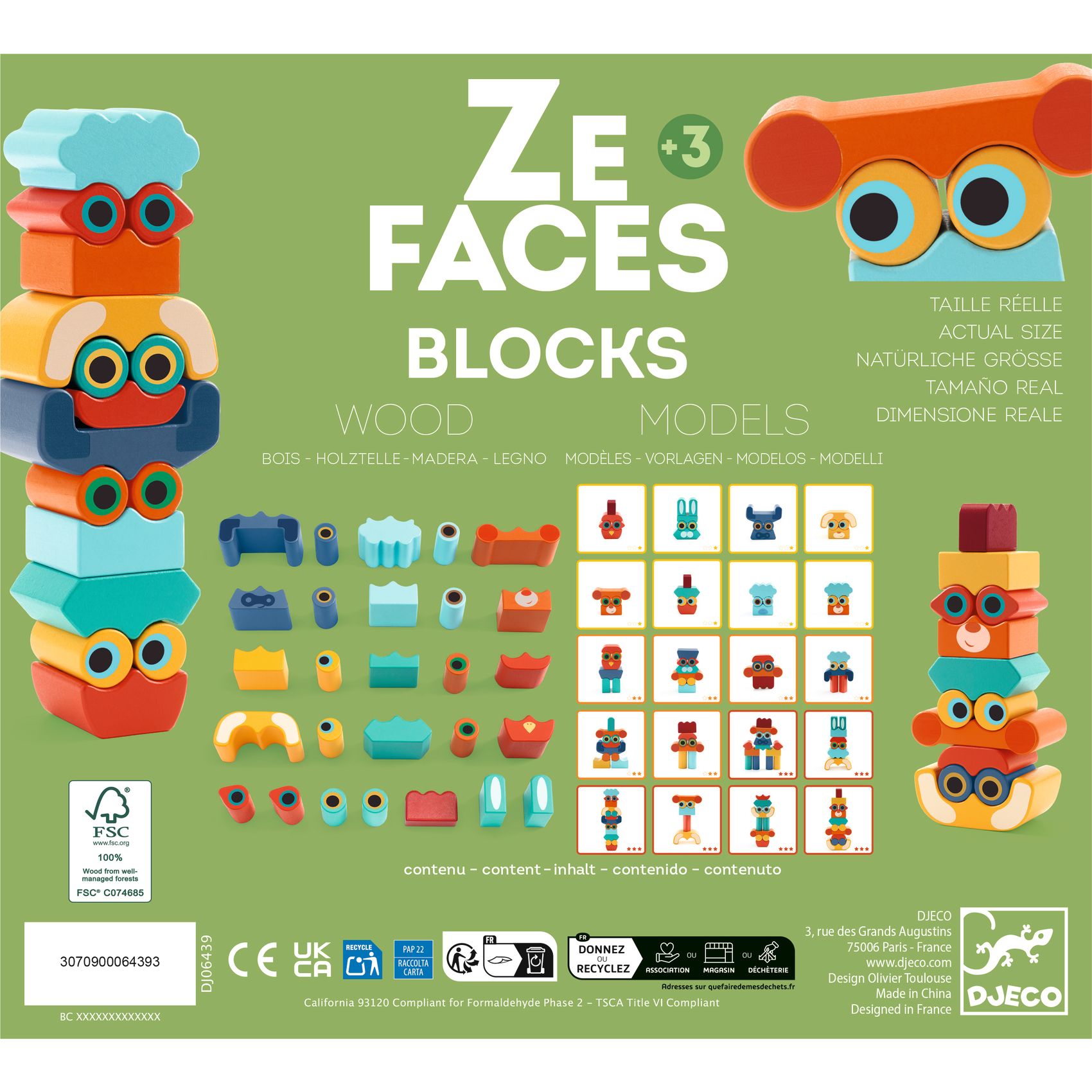 Építőjáték - Arc-balansz - Ze Faces - 9