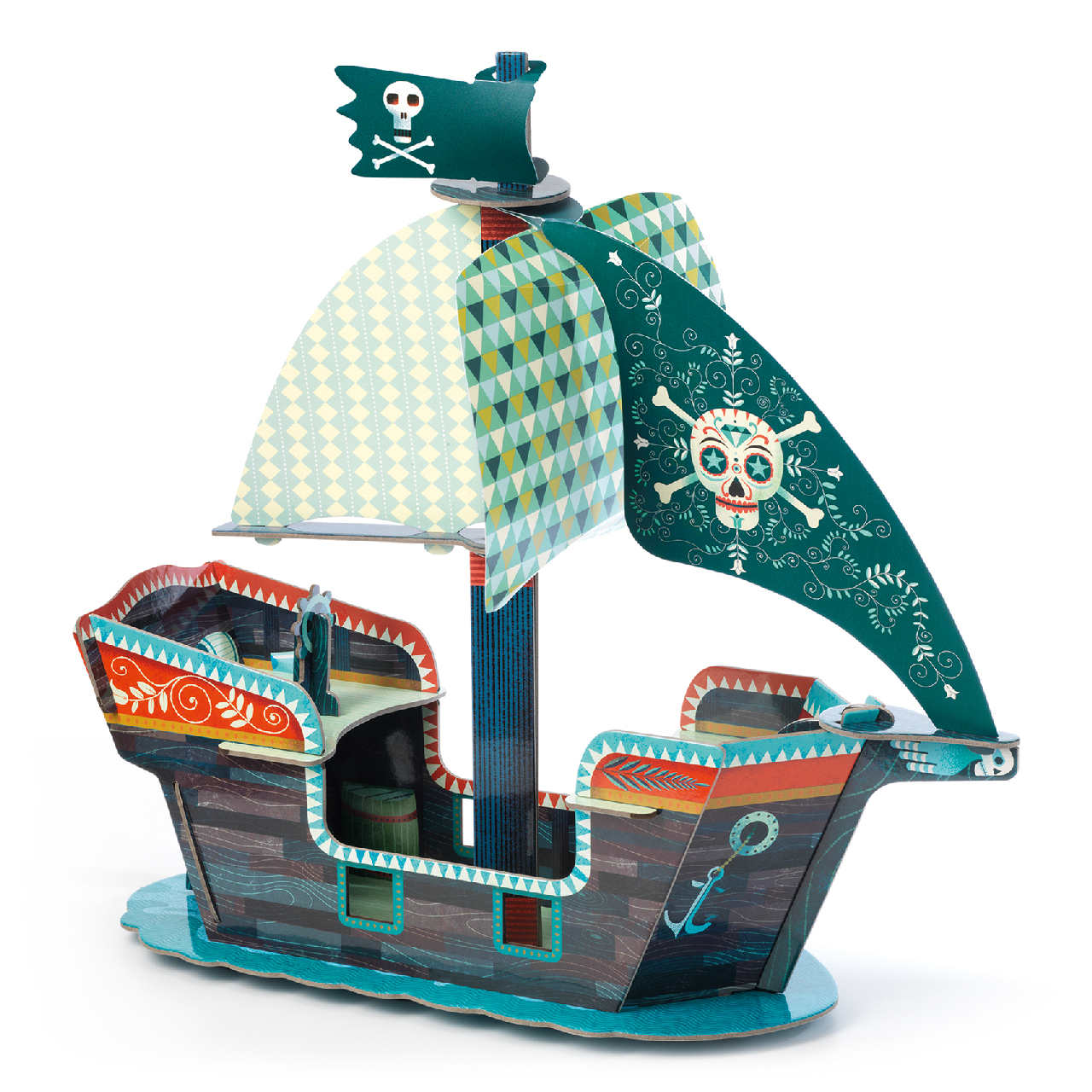 Építőjáték, Pop to play - Kalózhajó 3D - Pirate boat 3D - 0