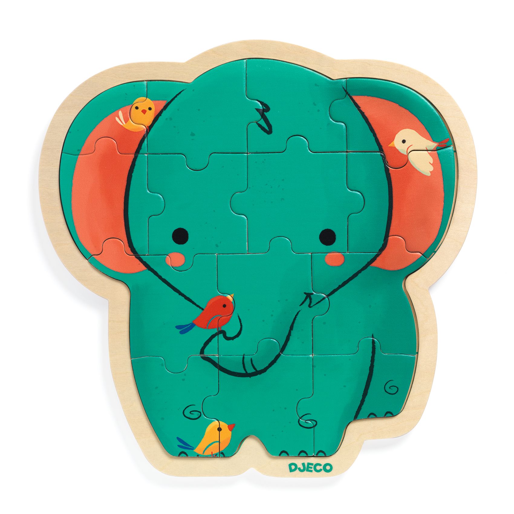 Fa puzzle - Elefánt, 14 db-os - Puzzlo Elephant - 2