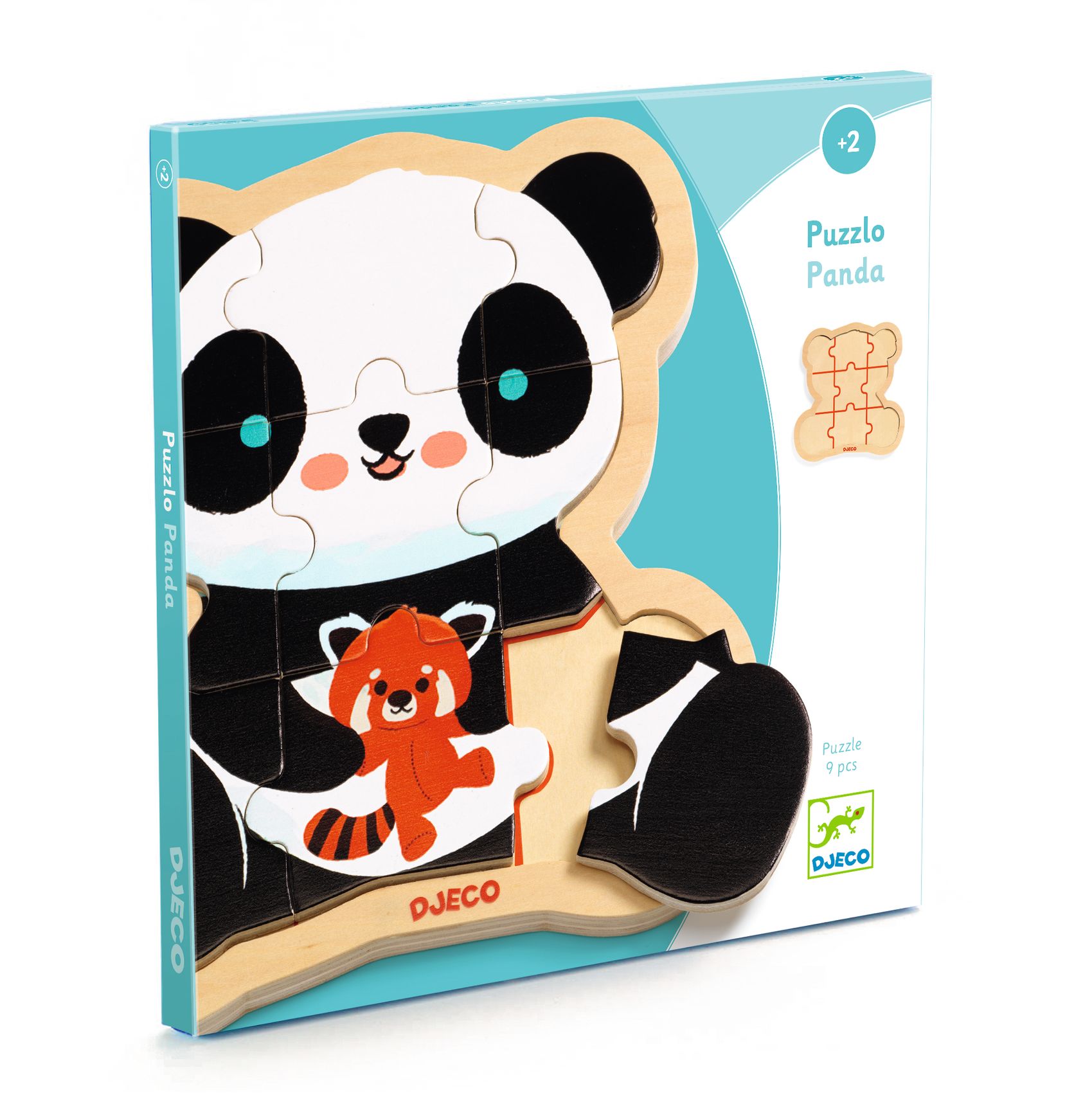 Fa puzzle - Panda, 9 db-os - Puzzlo Panda - 0