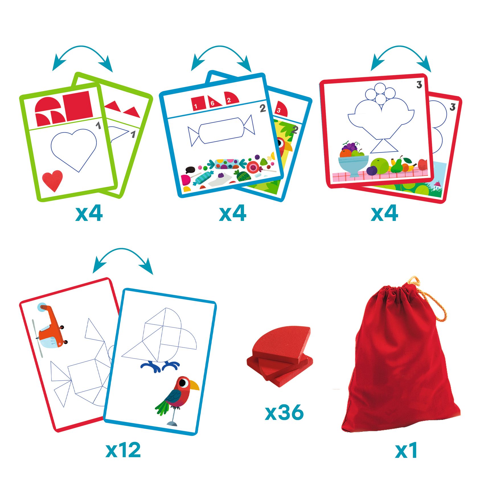 Fejlesztő játék - Alakzatok és formák - Eduludo Shapes - 3