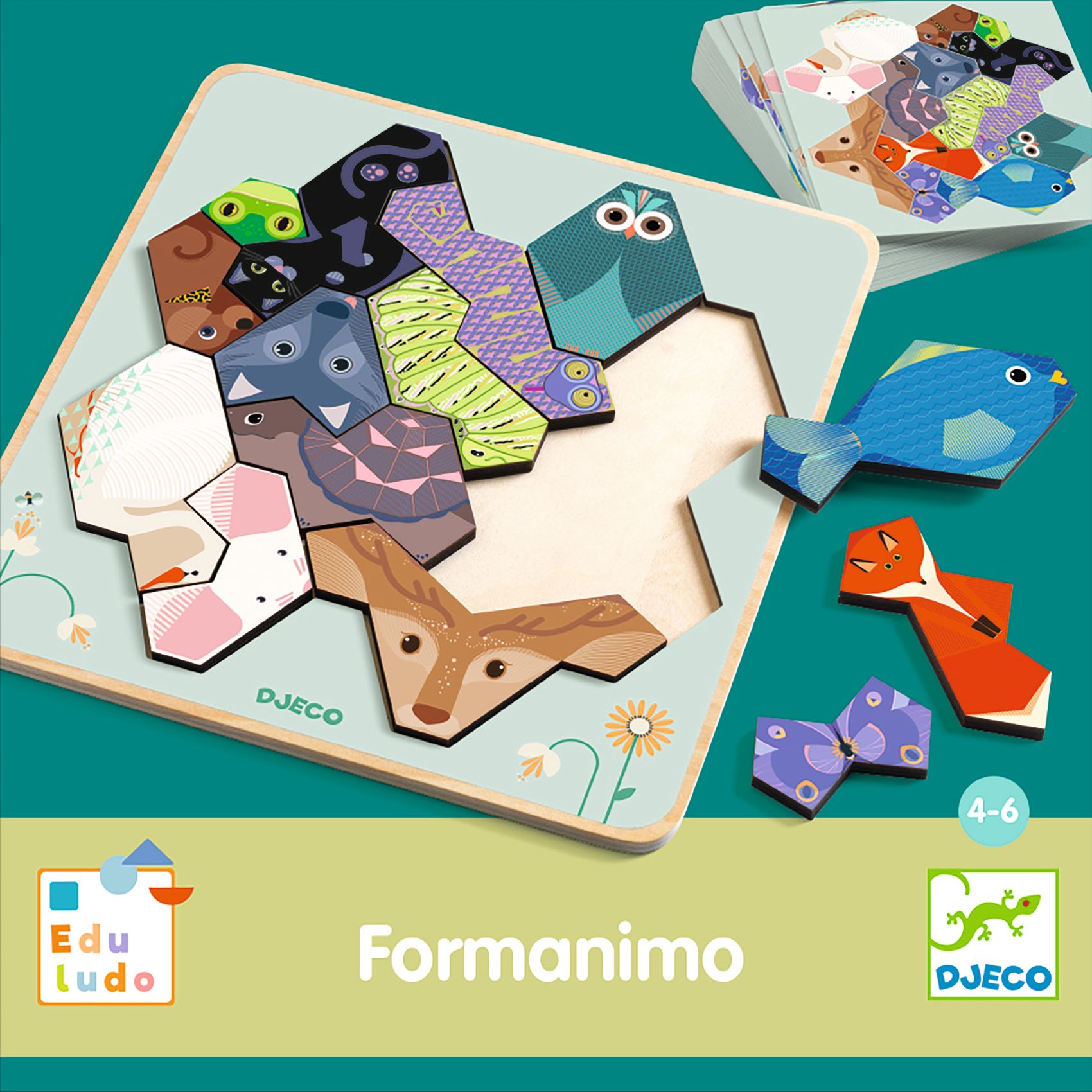 Fejlesztő játék - Állatformák kirakója - Eduludo FormAnimo - 0