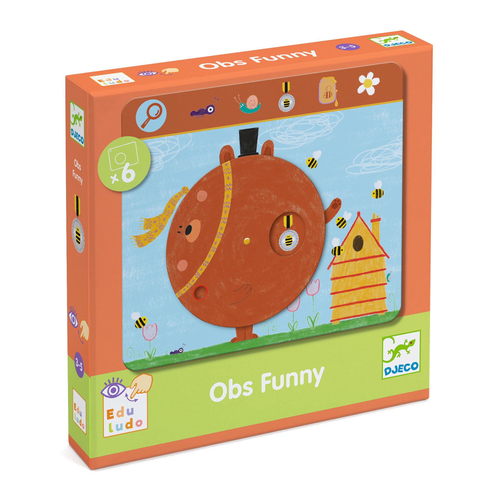 Fejlesztő játék, megfigyelés - Keress és pörgess, Tréfás - Eduludo Obs Funny - 0