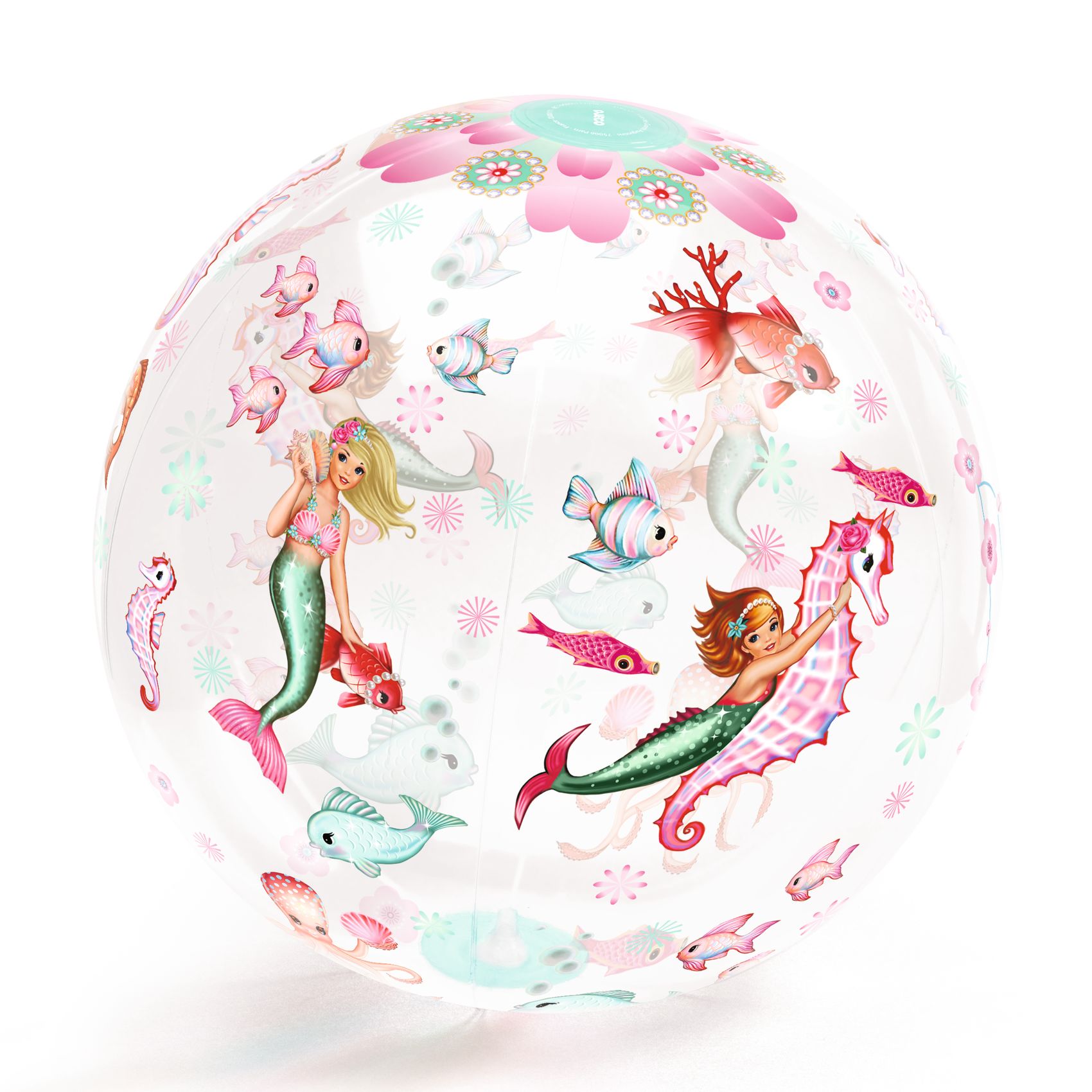 Felfújható labda, 35 cm - Sellős labda - Mermaid Ball  - 0