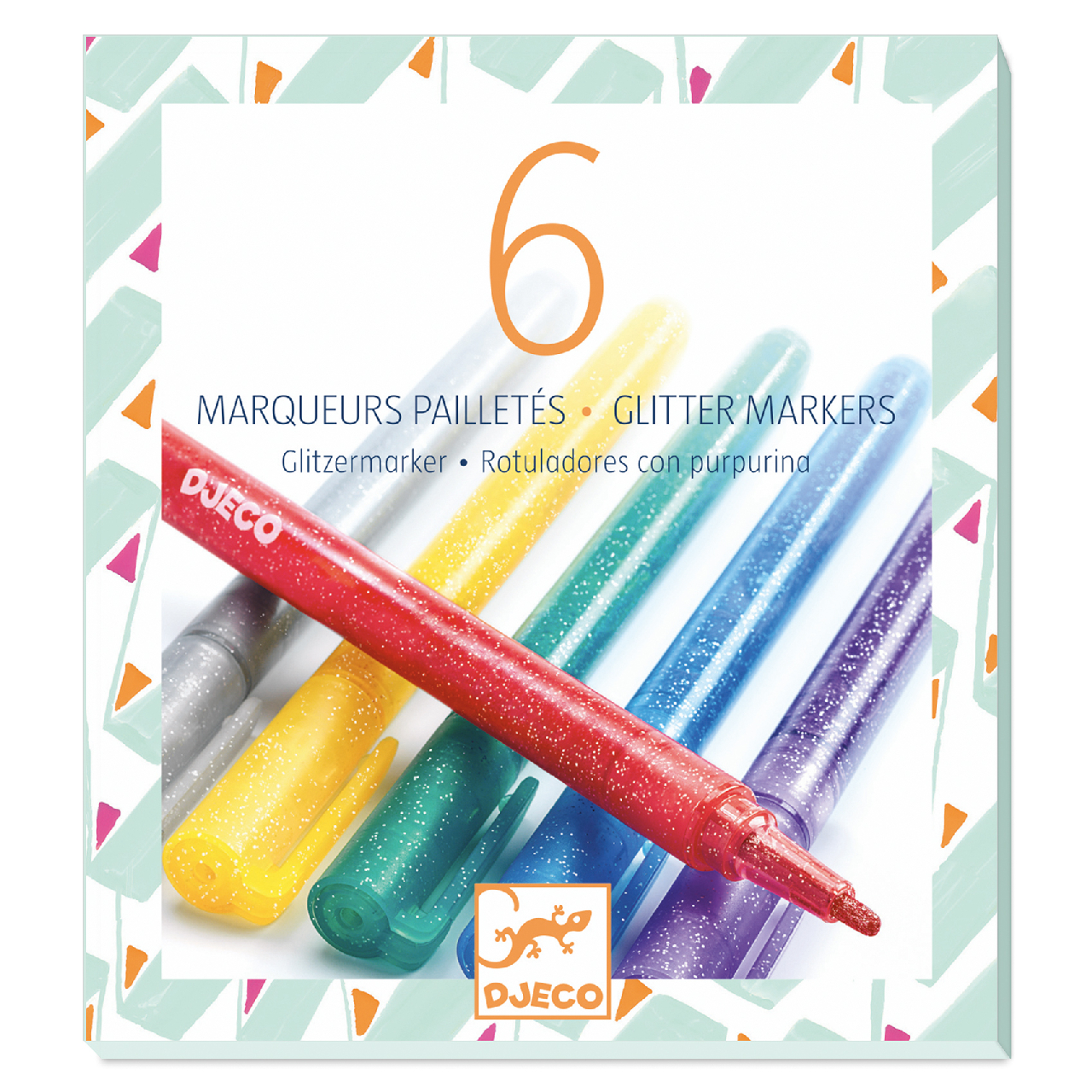 6 csillámtoll - 6 glitter markers - 1