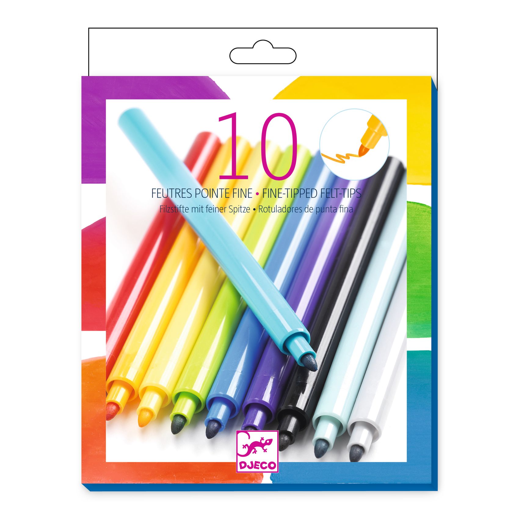 Filctoll készlet - Szivárvány, 10 színű - Rainbow - 2
