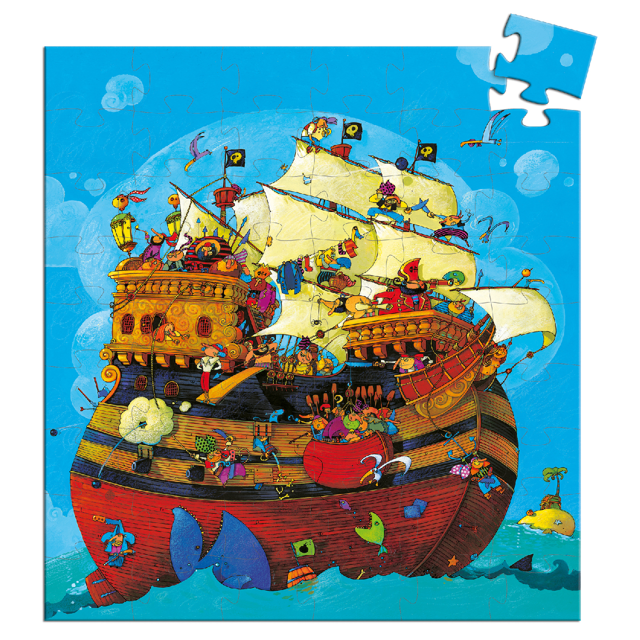 Formadobozos puzzle - Barbarossa hajója, 54 db-os - Barbarossa's Boat - 2