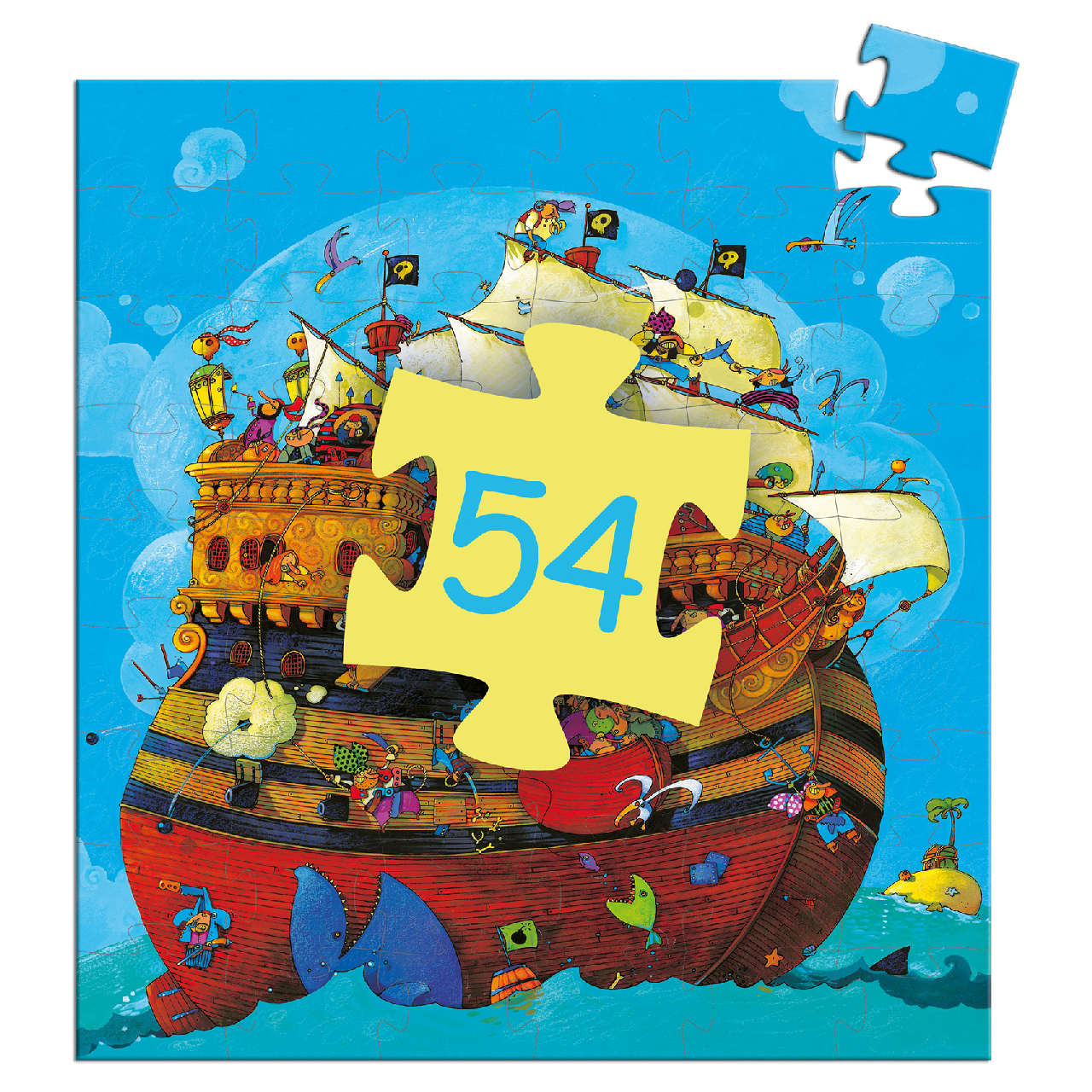 Formadobozos puzzle - Barbarossa hajója, 54 db-os - Barbarossa's Boat - 3