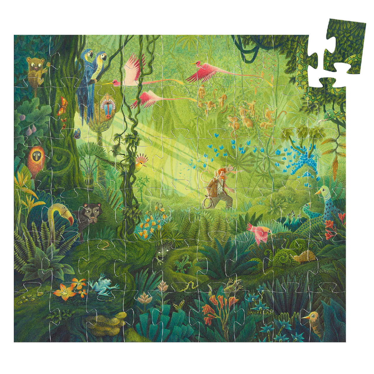 Formadobozos puzzle - Dzsungel puzzle, 54 db-os - In the Jungle - 2