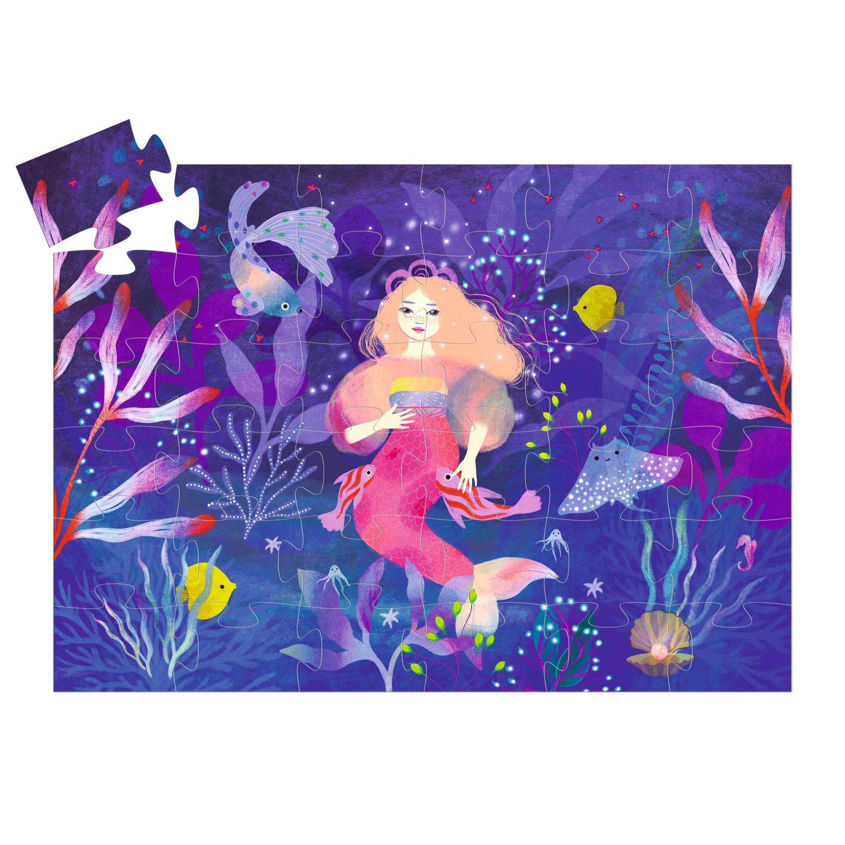 Formadobozos puzzle - Ella a sellő, 36 db-os - Ella, the mermaid - 3
