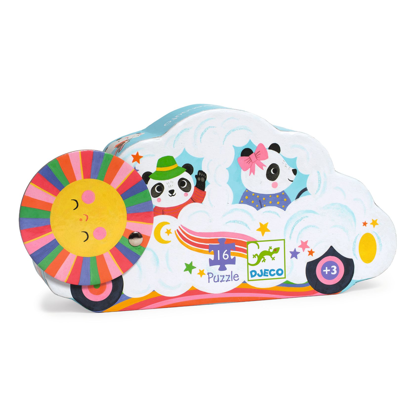 Formadobozos puzzle - Felhőjáró, 16 db-os - Cloud car - 0