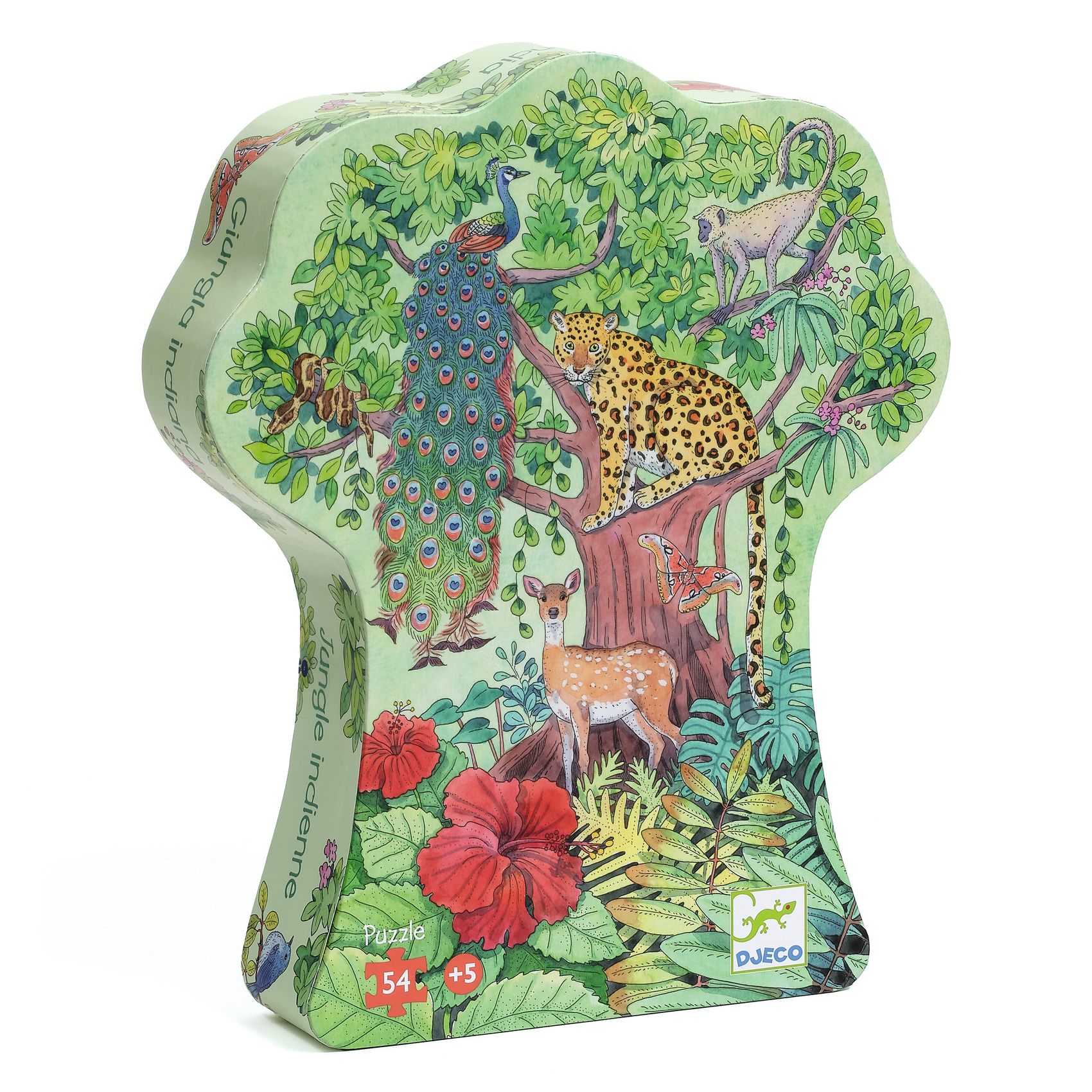 Formadobozos puzzle - Indiai dzsungel, 54 db-os - Indian jungle - 0