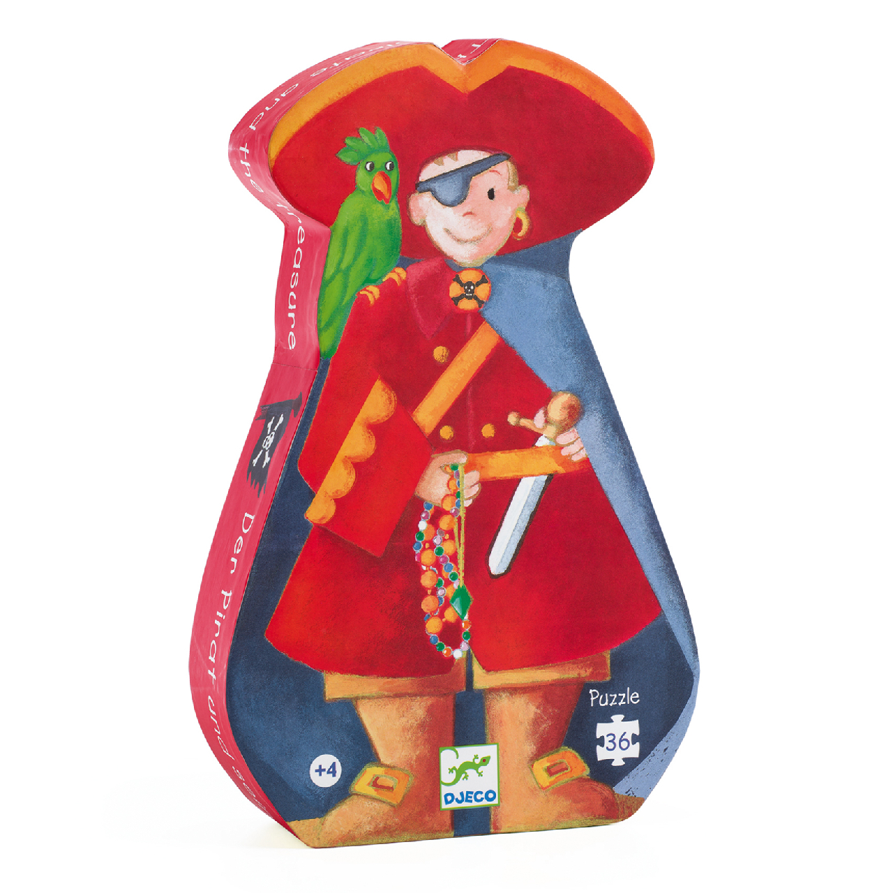 Formadobozos puzzle - Kalózok kincse, 36 db-os - The pirate and his treasure - 0