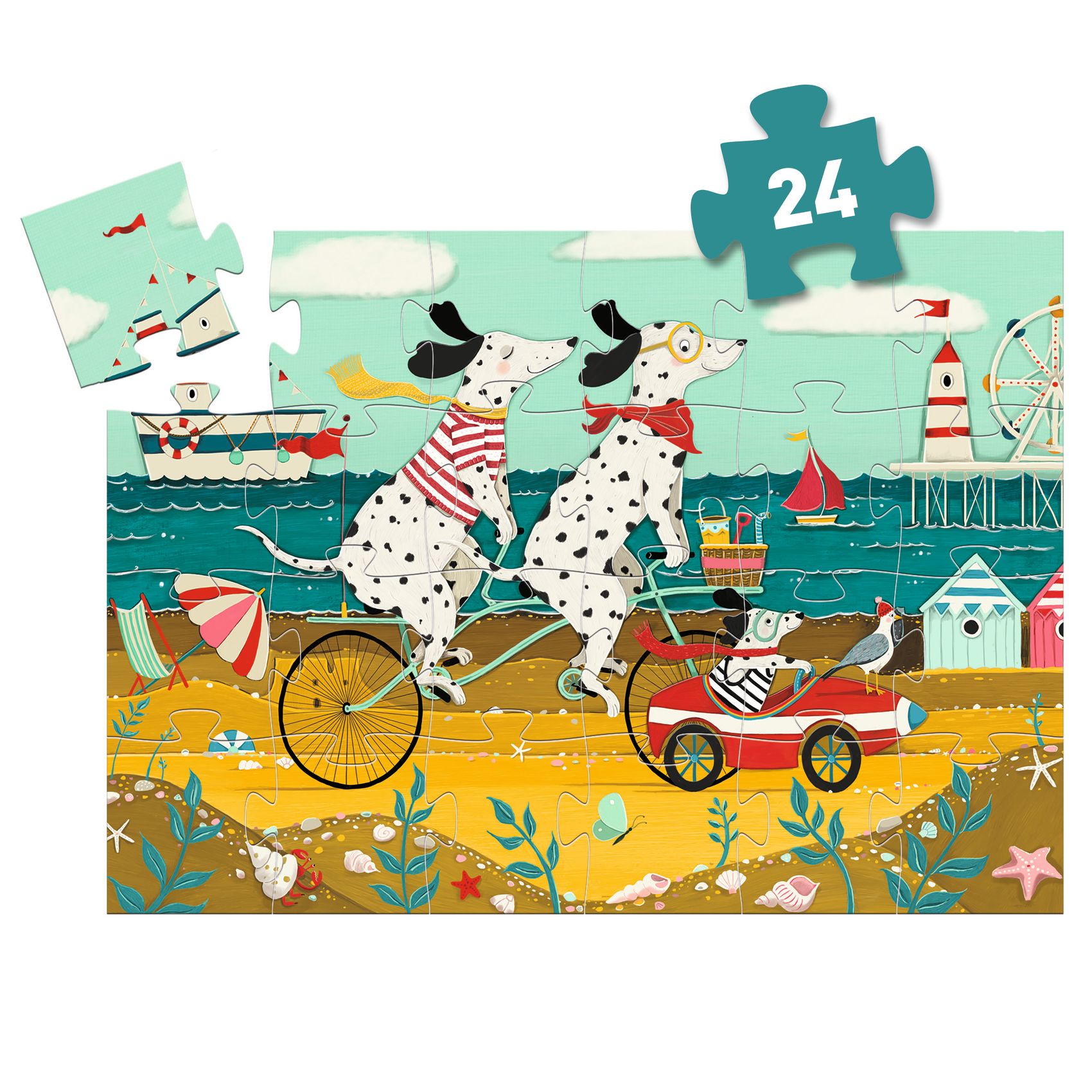 Formadobozos puzzle - Oli a dalmata kutyus, 24 db-os - Ollie, the Dalmatian - 1