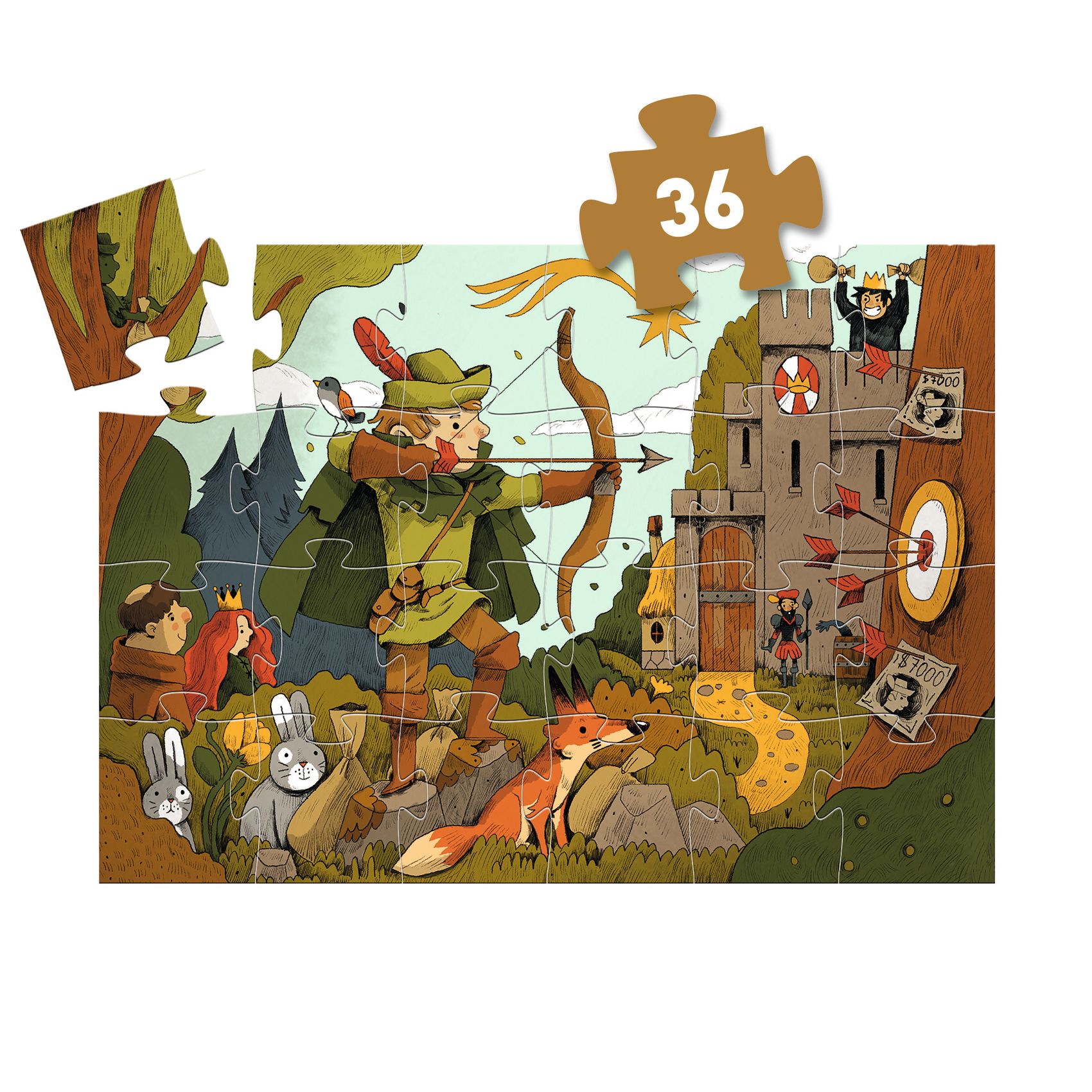 Formadobozos puzzle - Robin Hood, 36 db-os - Robin Hood - 1