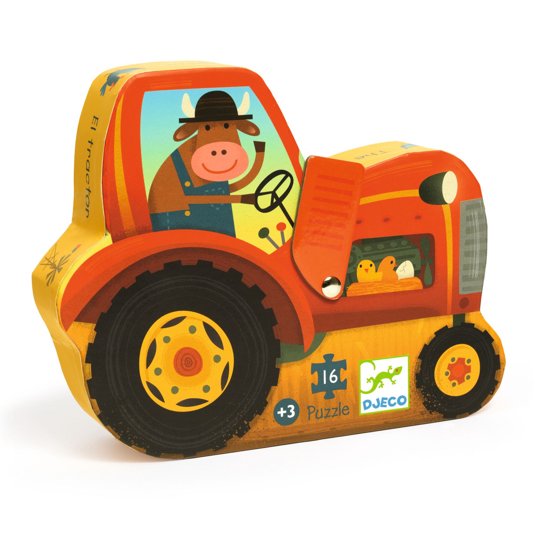 Formadobozos puzzle - Traktor, 16 db-os - The tractor - 0