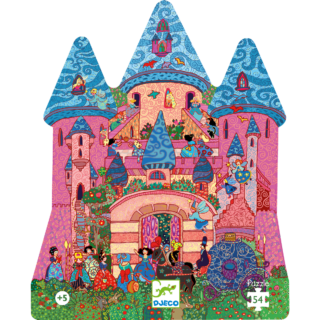 Formadobozos puzzle - Tündérek kastélya, 54 db-os - The fairy castle - 1