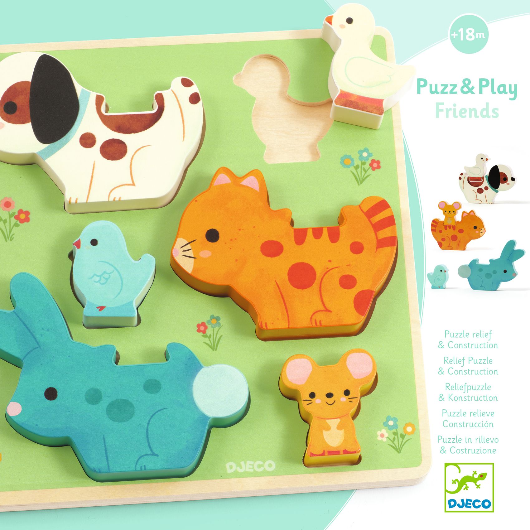 Formaillesztő és toronyépítő - Játékos barátok - Puzz & Play Friends - 7