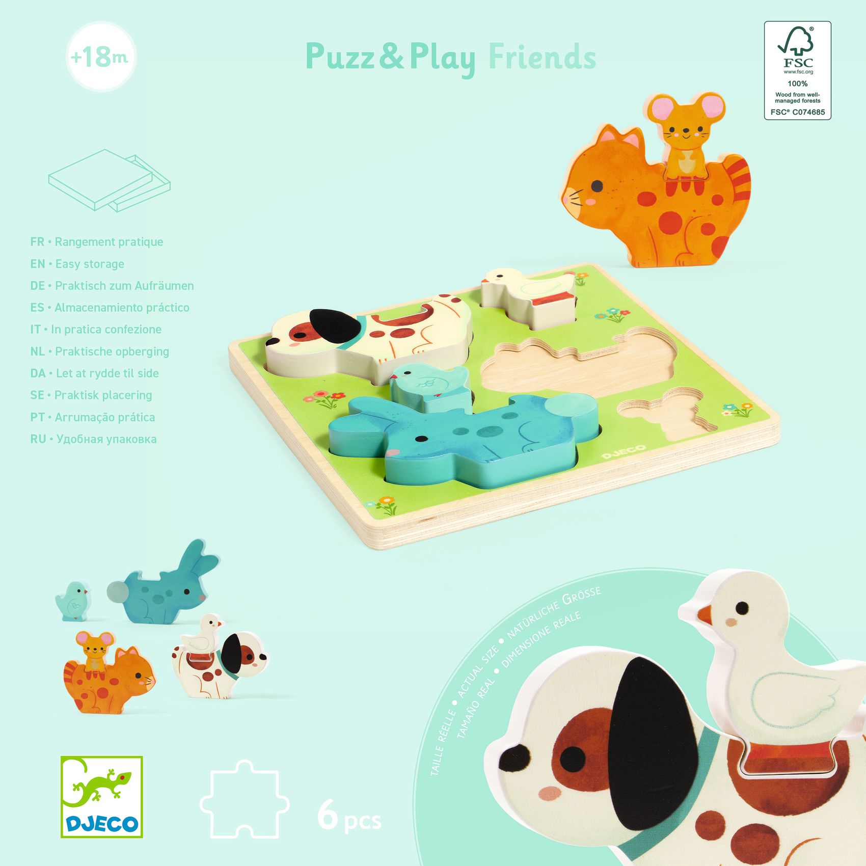Formaillesztő és toronyépítő - Játékos barátok - Puzz & Play Friends - 8