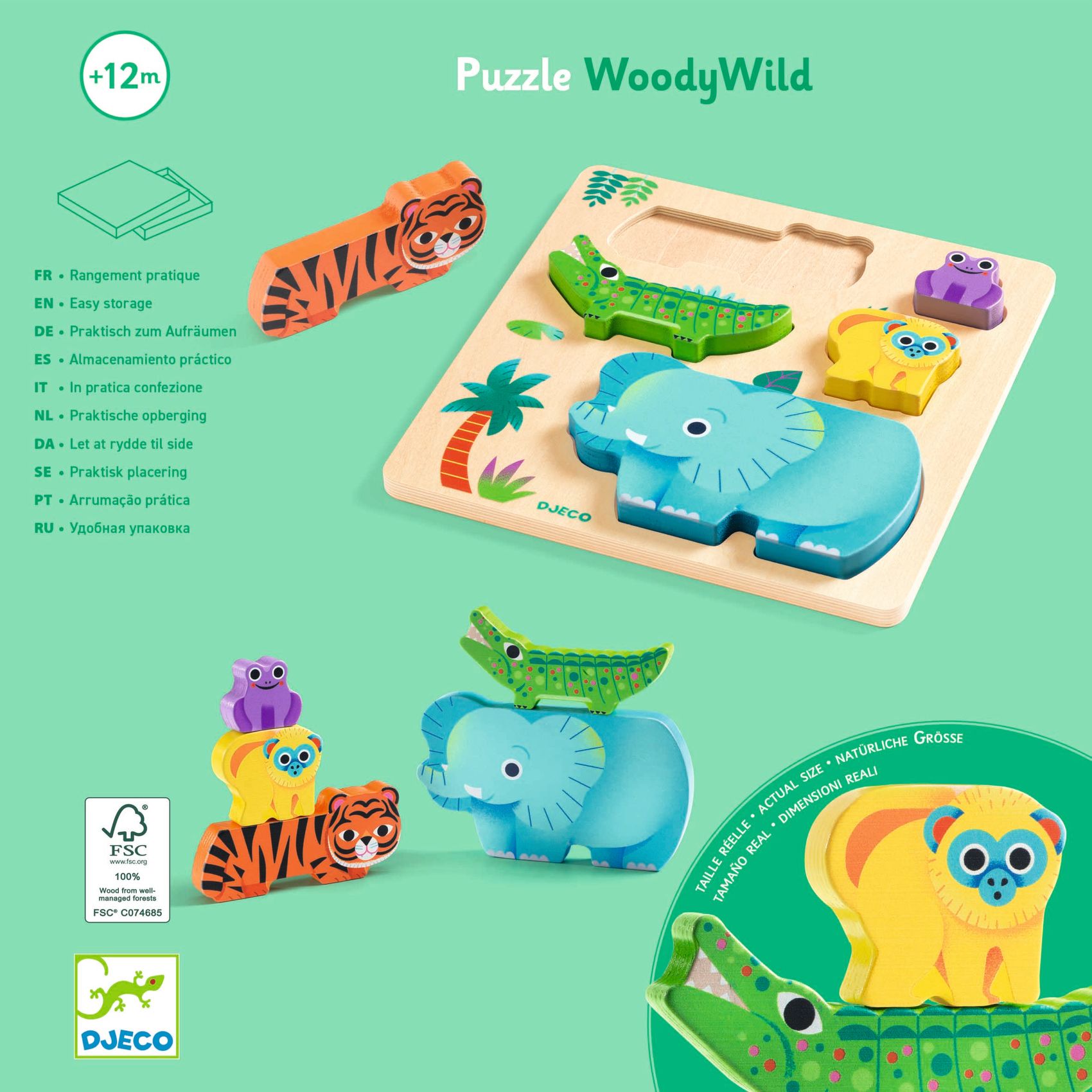 Formaillesztő, formaberakó - Vadállatos - WoodyWild - 5