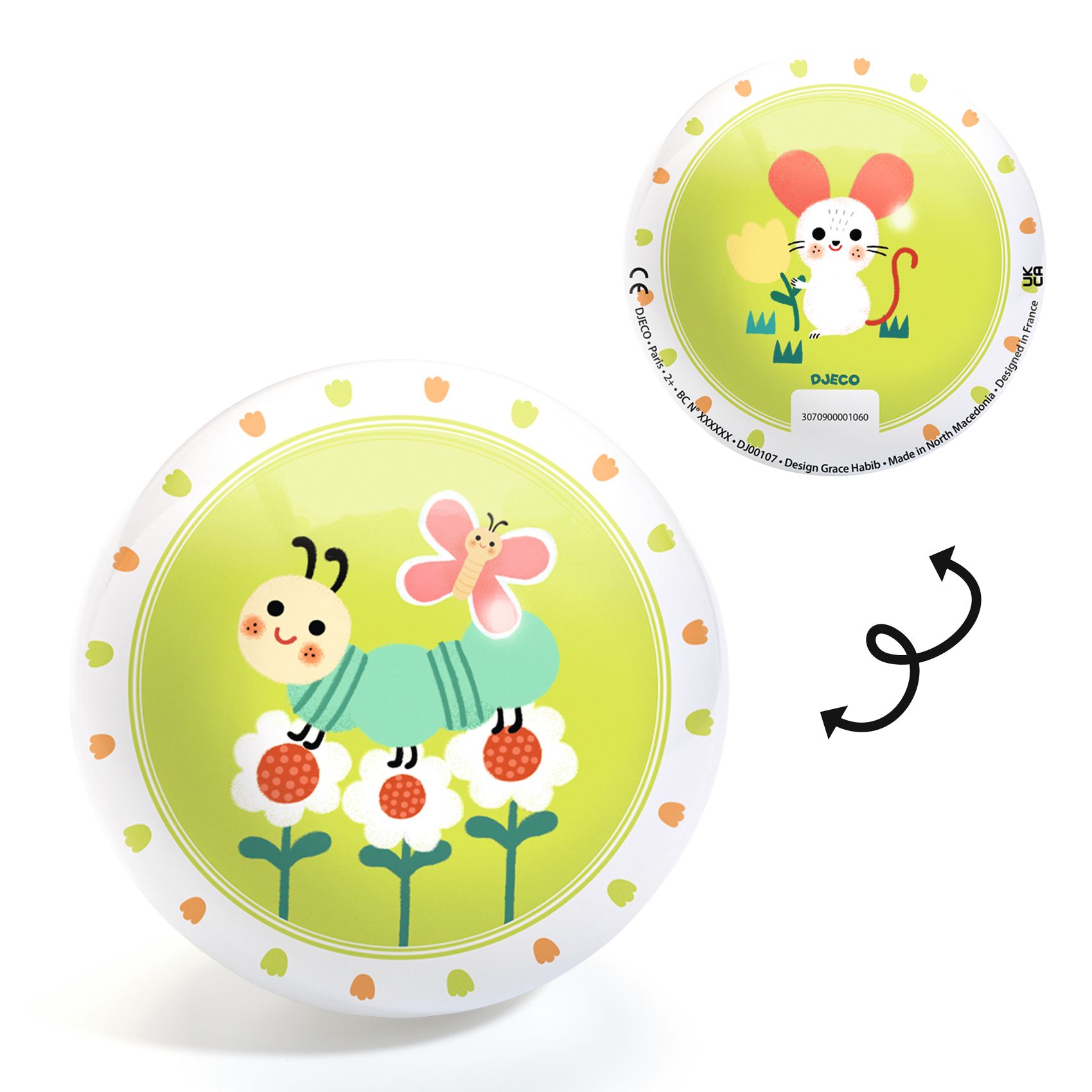 Gumilabda, ∅ 12 cm - Kiskertben - Lovely bugs Ball - 1