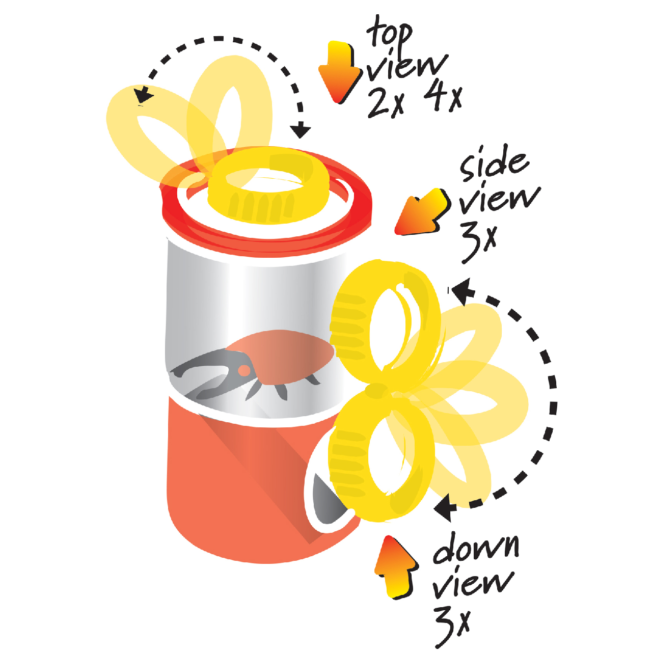 Három nézőszögű bogárvizsgáló - Triple Bug Viewer – 3 way - 4