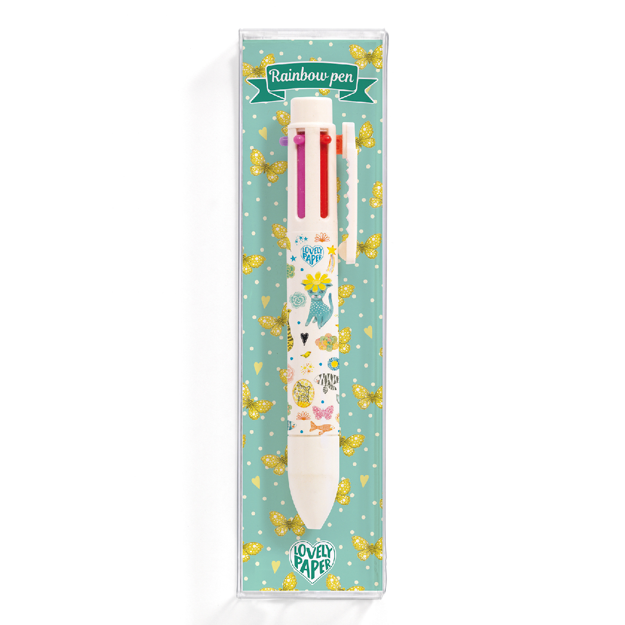 Hatszínű golyóstoll - Elodie rainbow pen 6 colors - 0