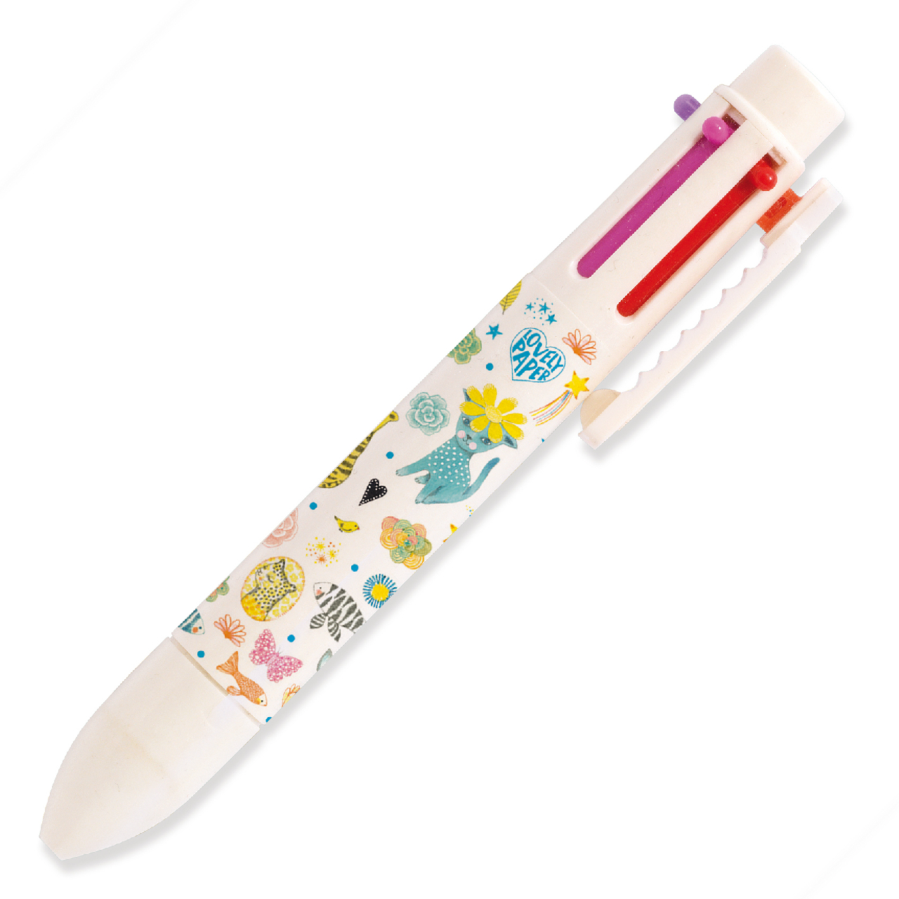 Hatszínű golyóstoll - Elodie rainbow pen 6 colors - 1