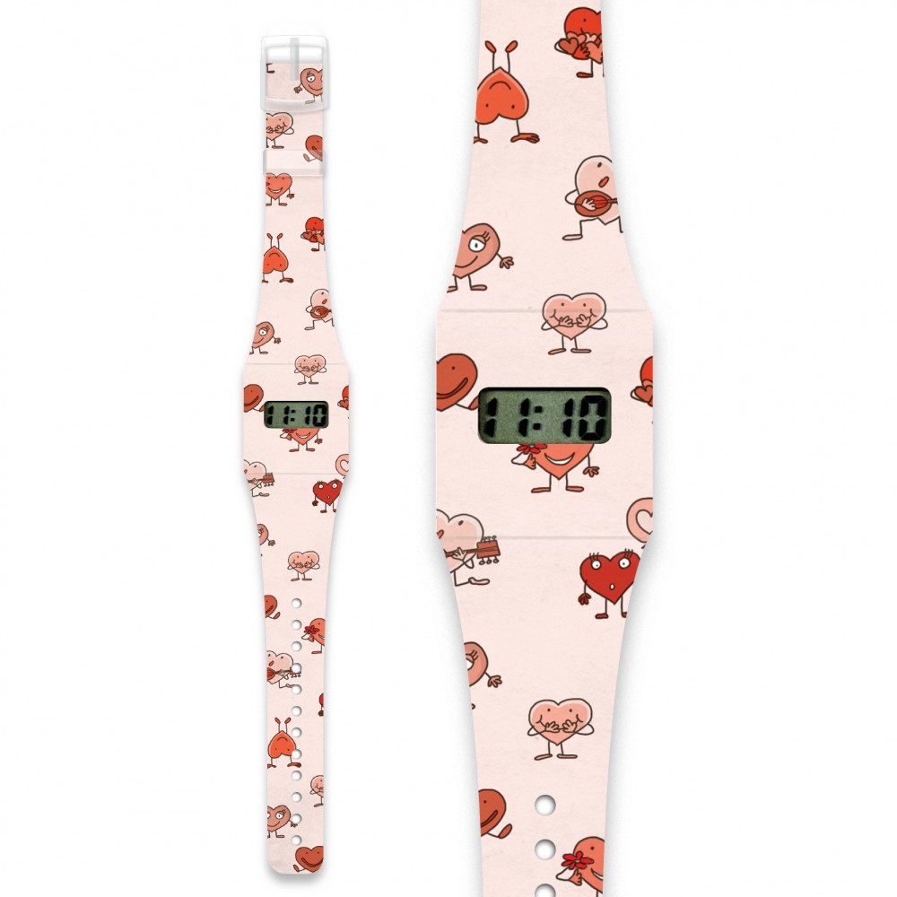 Papír karóra - HEARTS - Pappwatch Kids - 1