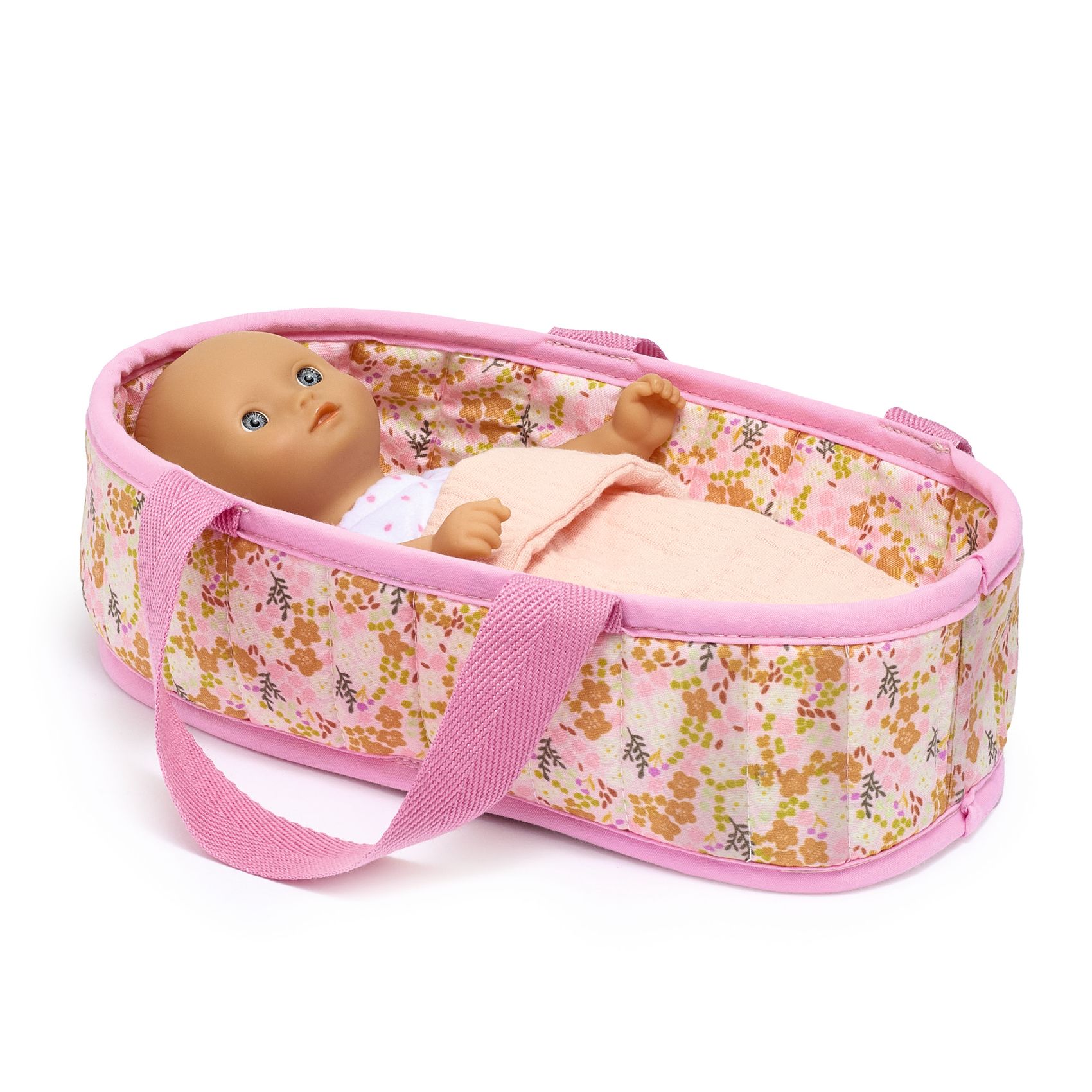 Játékbaba Mini, 20 cm - Barbara mózeskosárral - 2