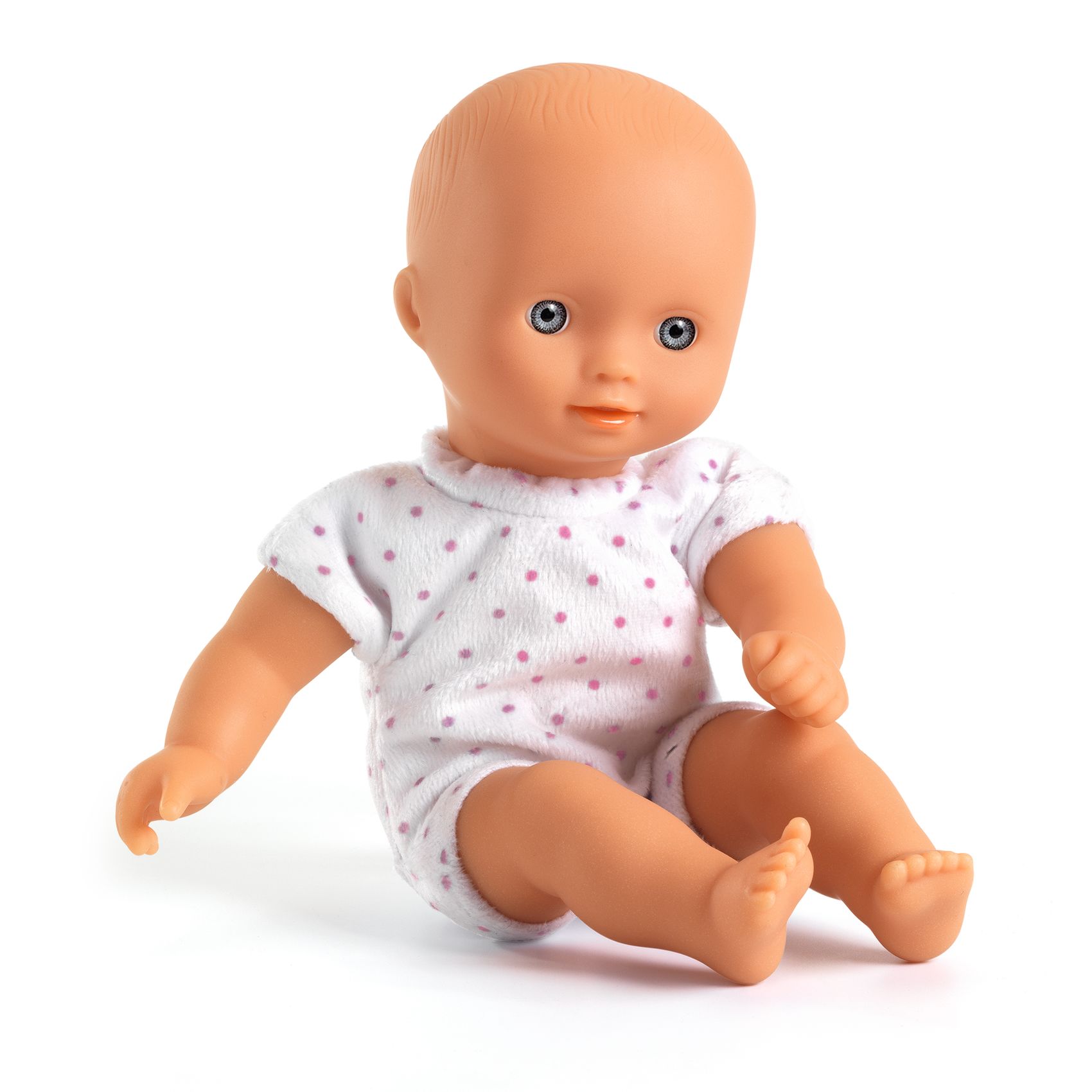 Játékbaba Mini, 20 cm - Barbara mózeskosárral - 1