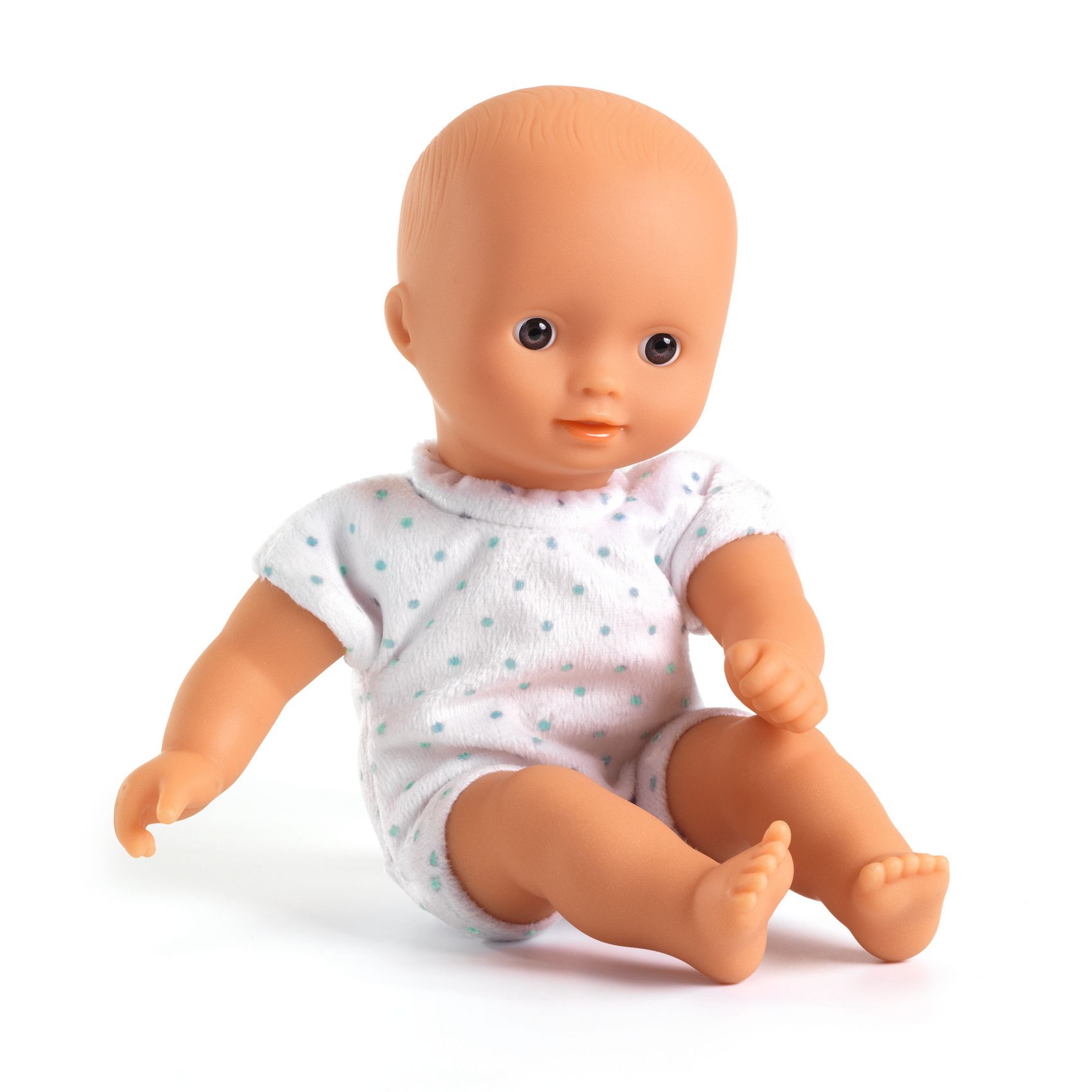 Játékbaba Mini, 20 cm - Sasha mózeskosárral - 0